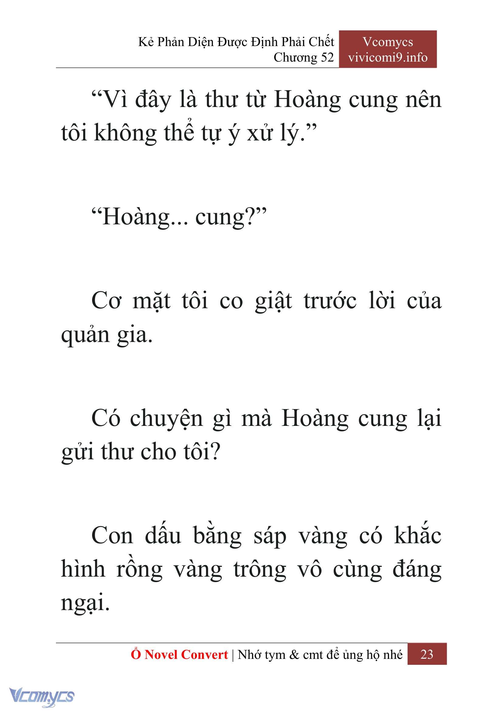 [Novel] Kẻ Phản Diện Được Định Phải Chết Chap 52 - Next 