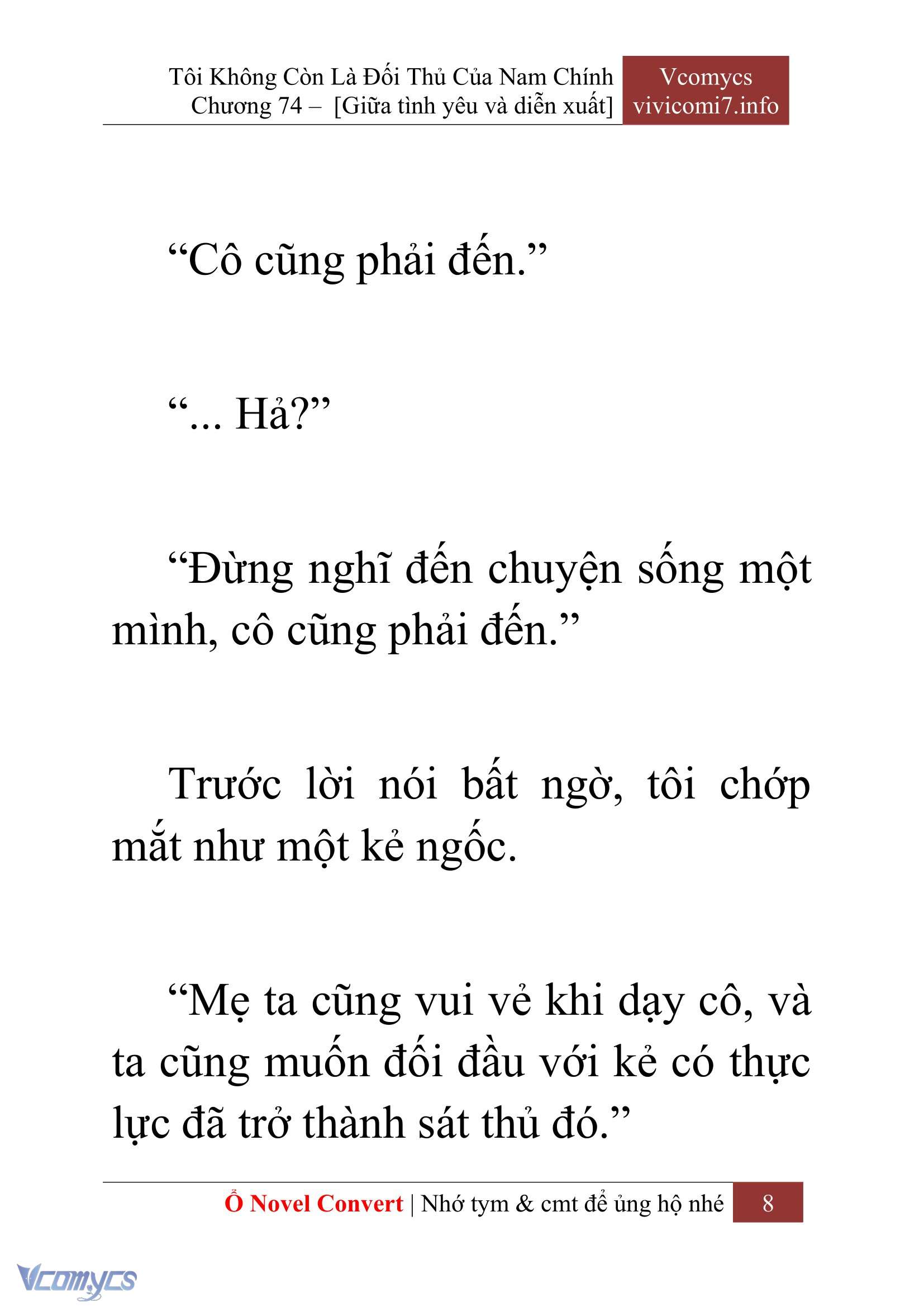 [Novel] Tôi Không Còn Là Đối Thủ Của Nam Chính Chap 74 - Next 
