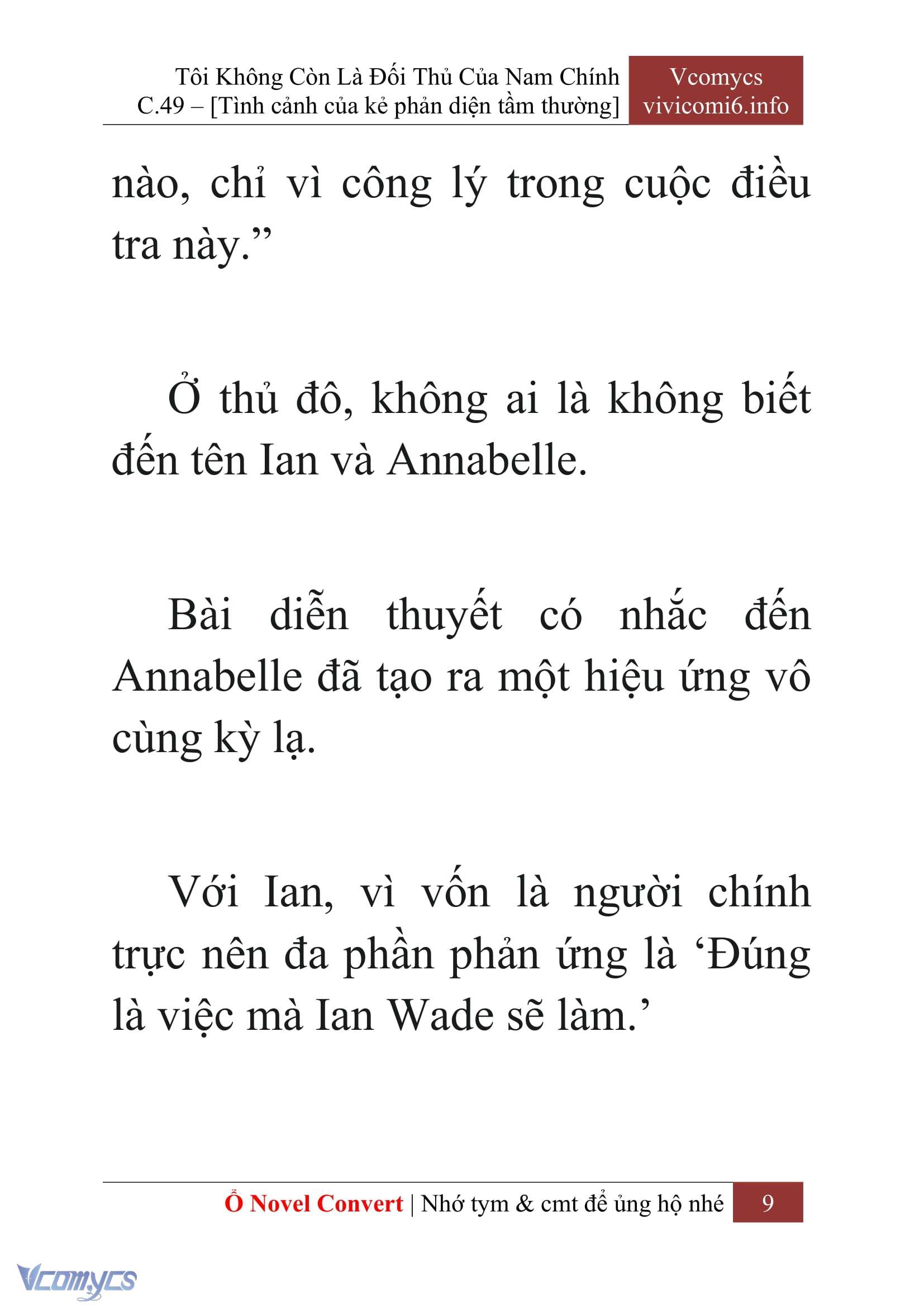 [Novel] Tôi Không Còn Là Đối Thủ Của Nam Chính Chap 49 - Next Chap 50