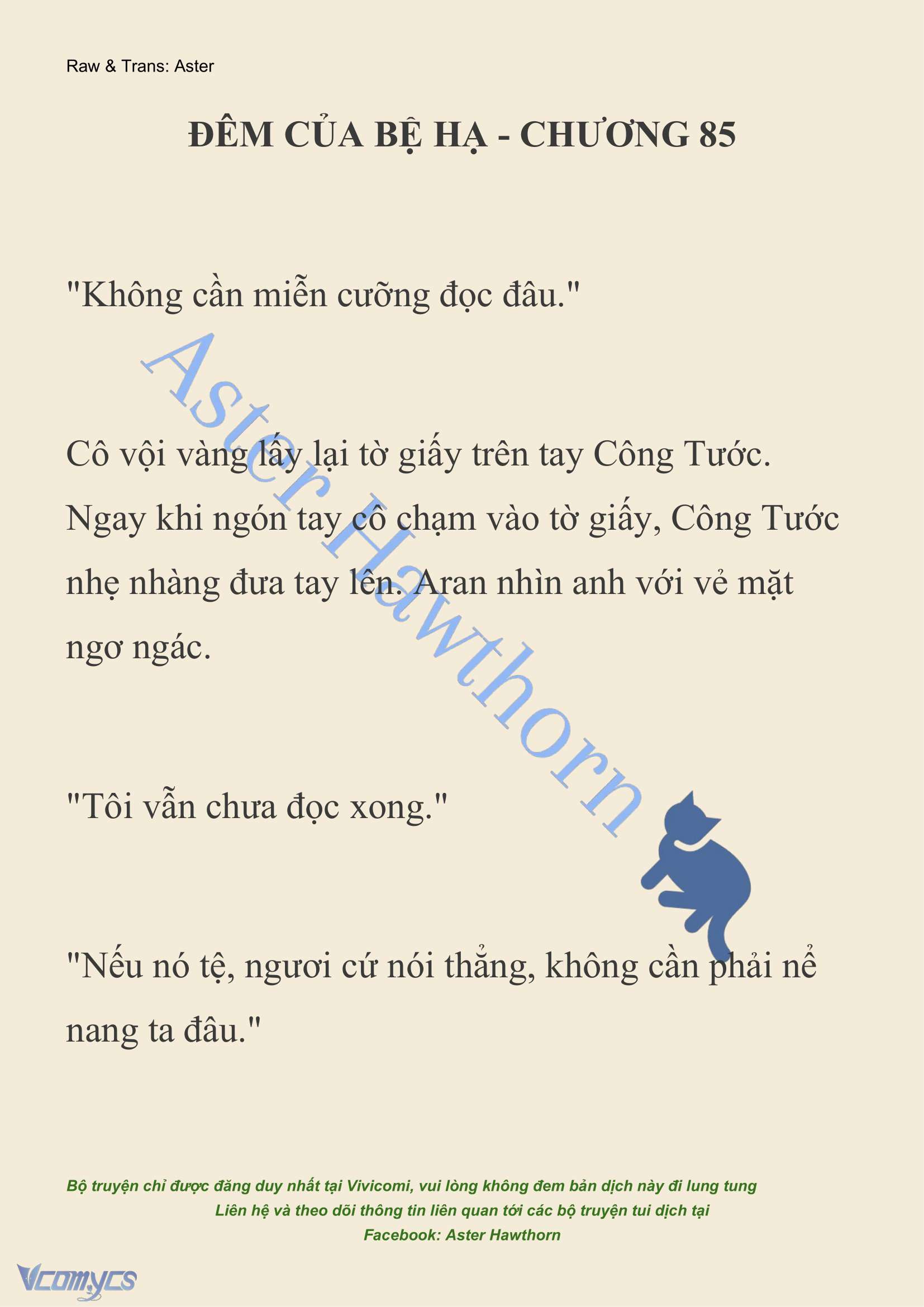 [NOVEL] Đêm Của Bệ Hạ Chap 85 - Next 