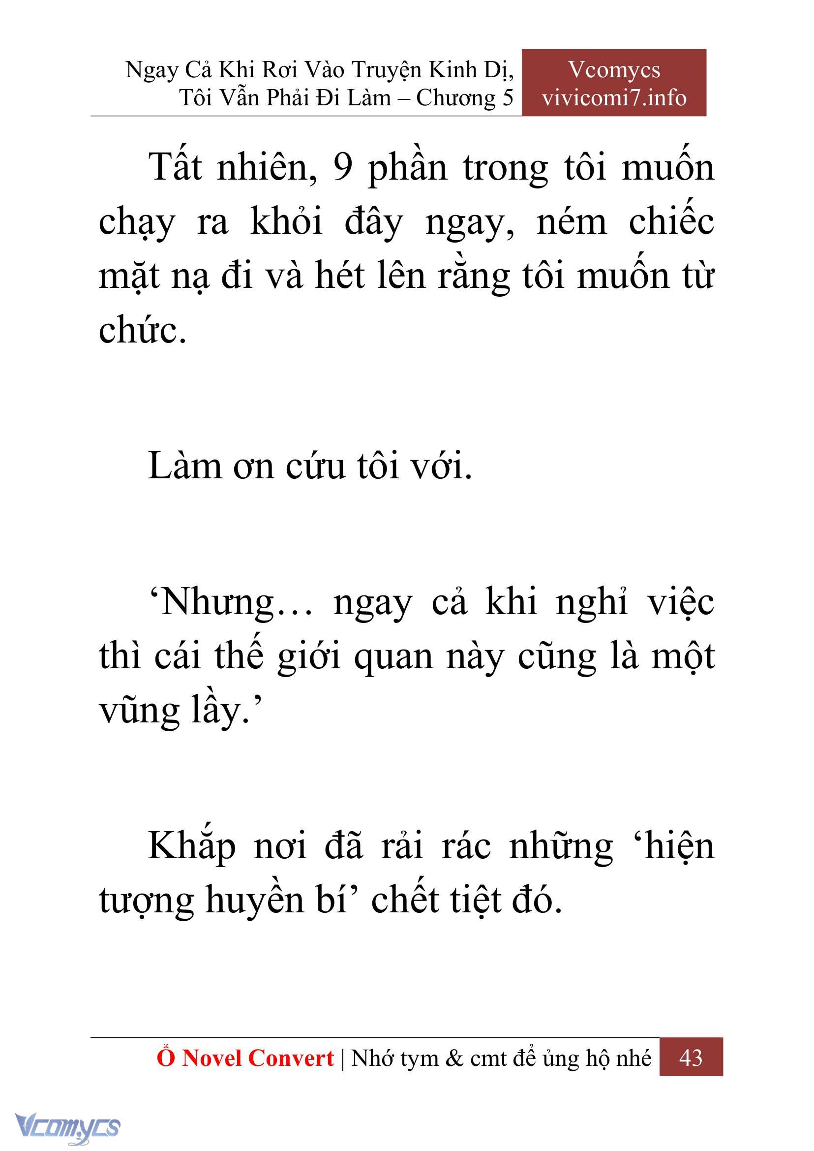 [Novel] Ngay Cả Khi Rơi Vào Truyện Kinh Dị, Tôi Vẫn Phải Đi Làm Chap 5 - Trang 2