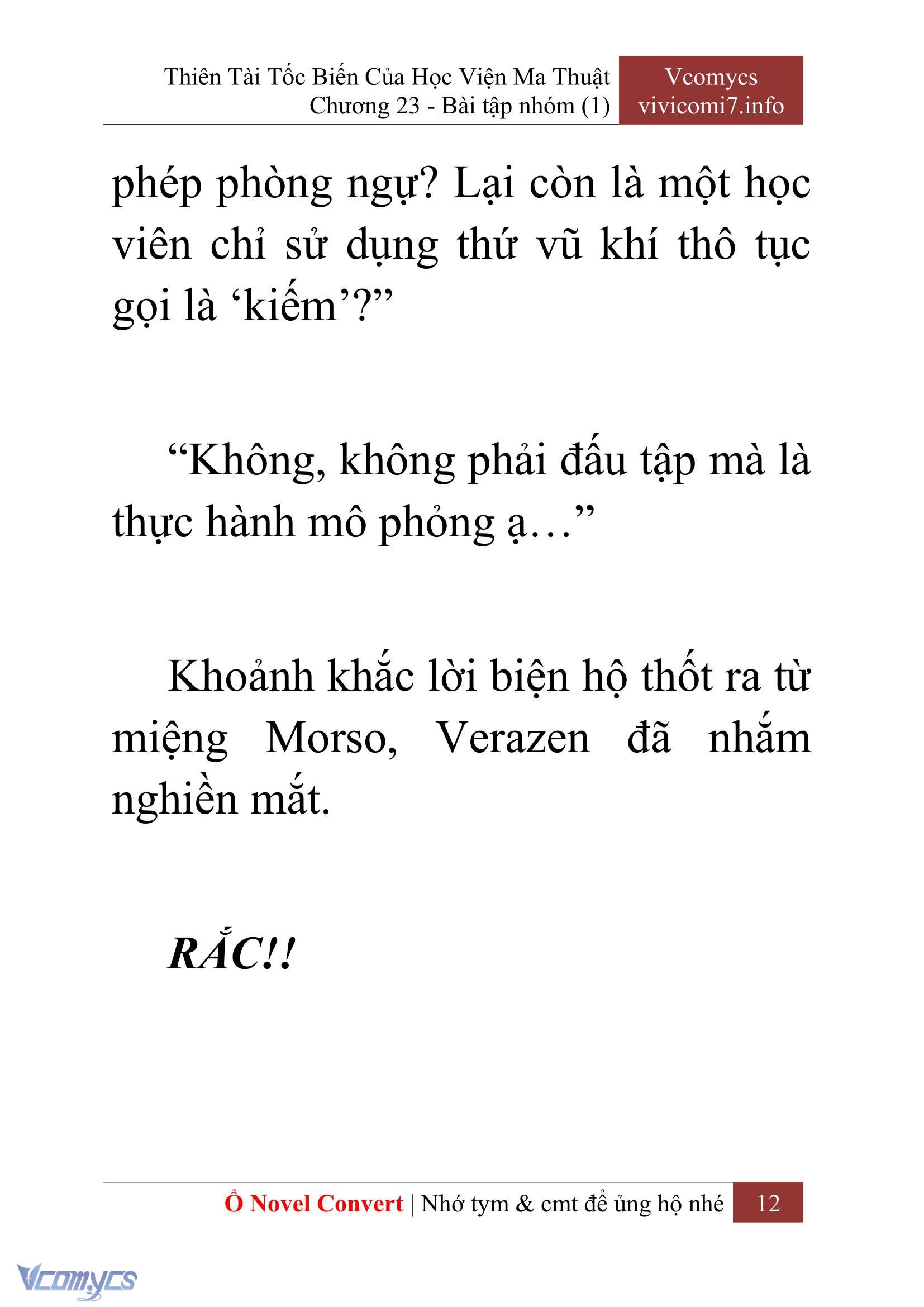 [Novel] Thiên Tài Tốc Biến Của Học Viện Ma Thuật Chap 23 - Next 