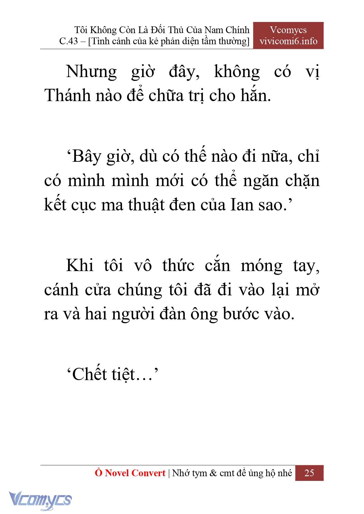 [Novel] Tôi Không Còn Là Đối Thủ Của Nam Chính Chap 43 - Next Chap 44