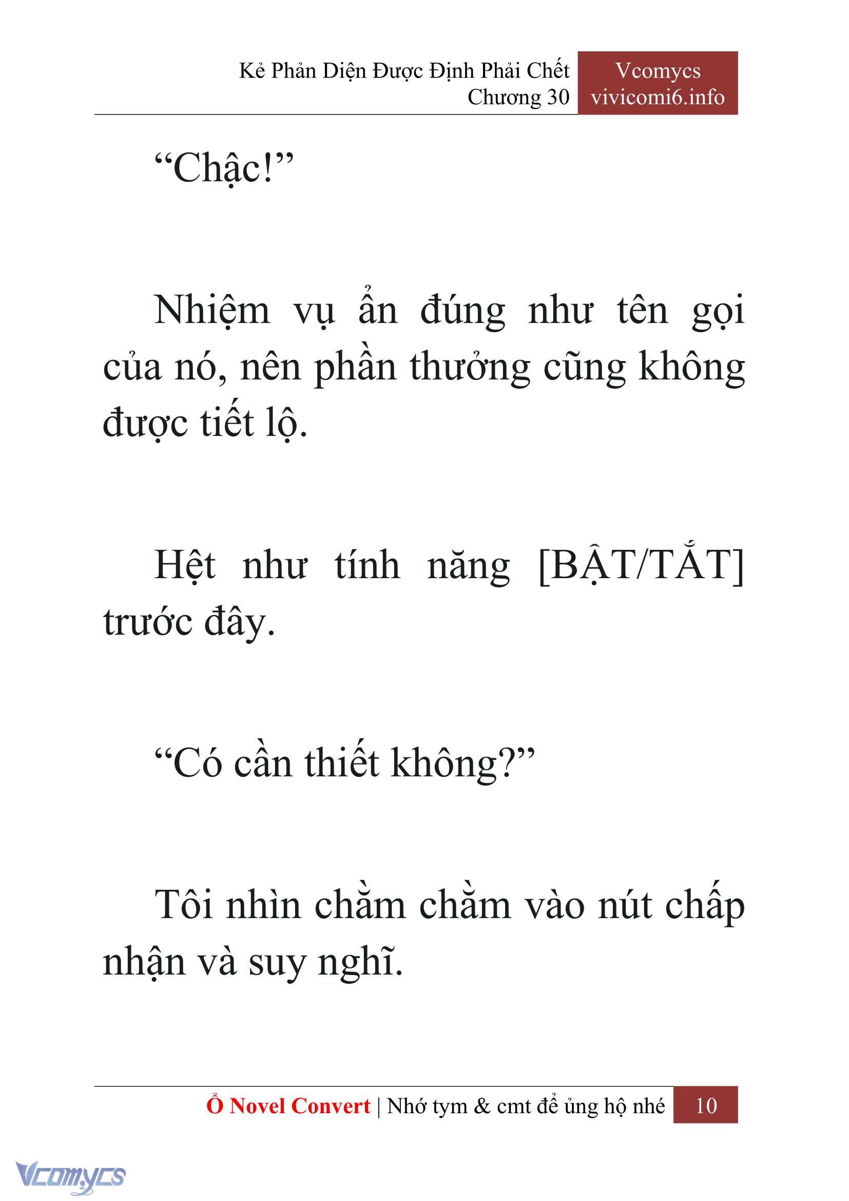 [Novel] Kẻ Phản Diện Được Định Phải Chết Chap 30 - Next Chap 31