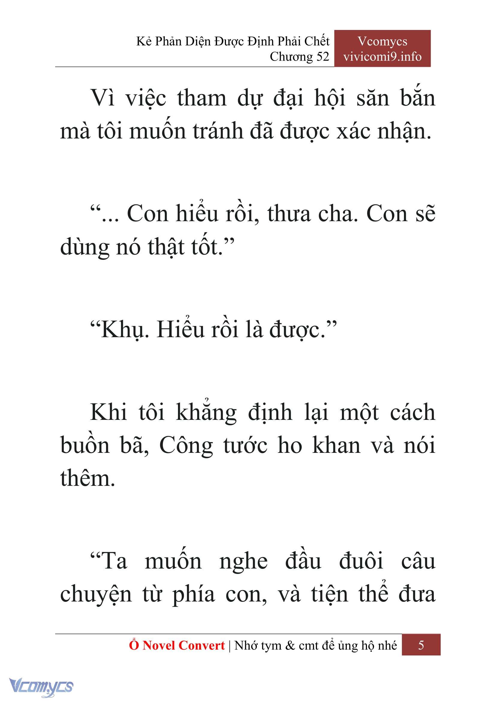 [Novel] Kẻ Phản Diện Được Định Phải Chết Chap 52 - Next 