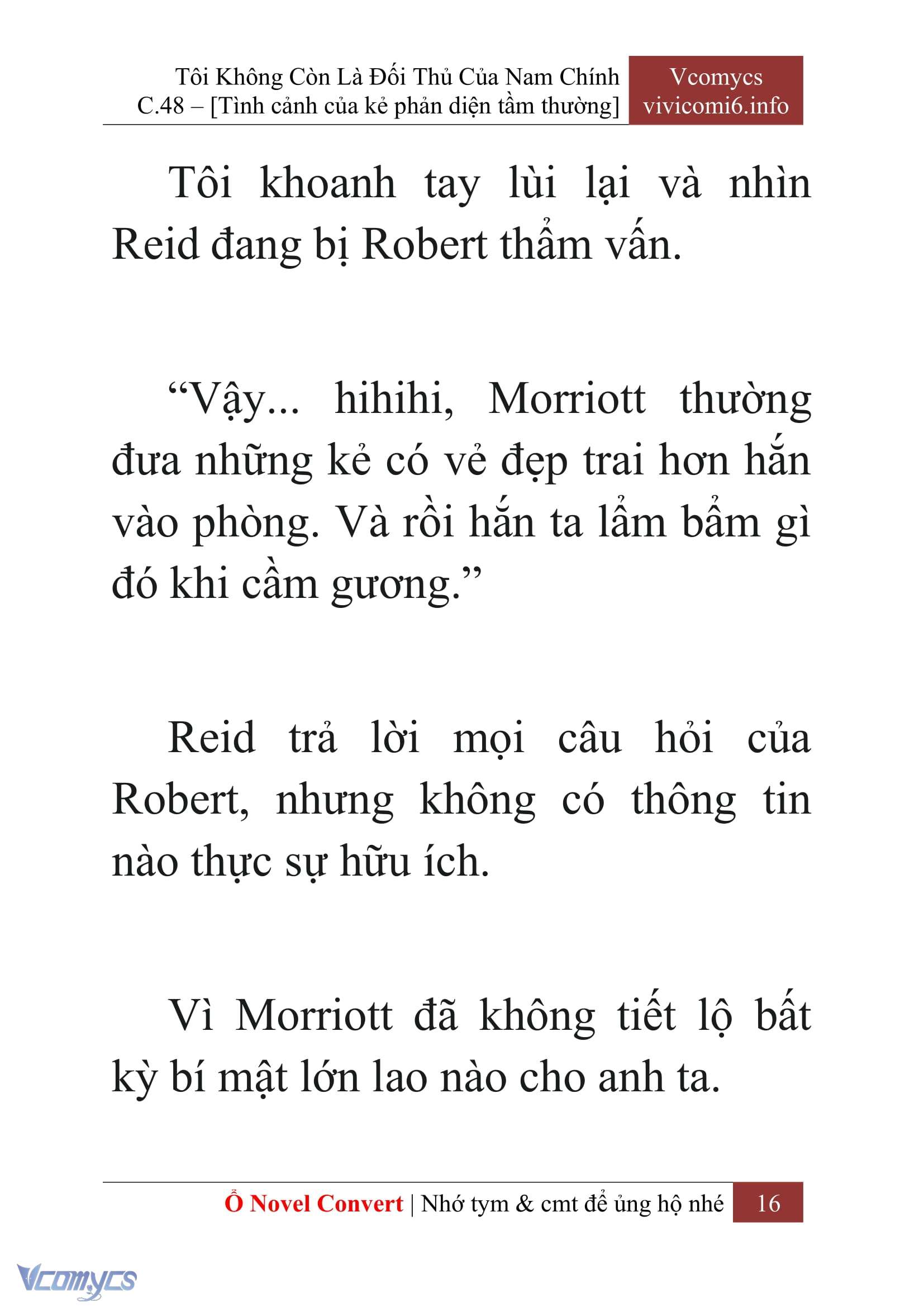 [Novel] Tôi Không Còn Là Đối Thủ Của Nam Chính Chap 48 - Next Chap 49