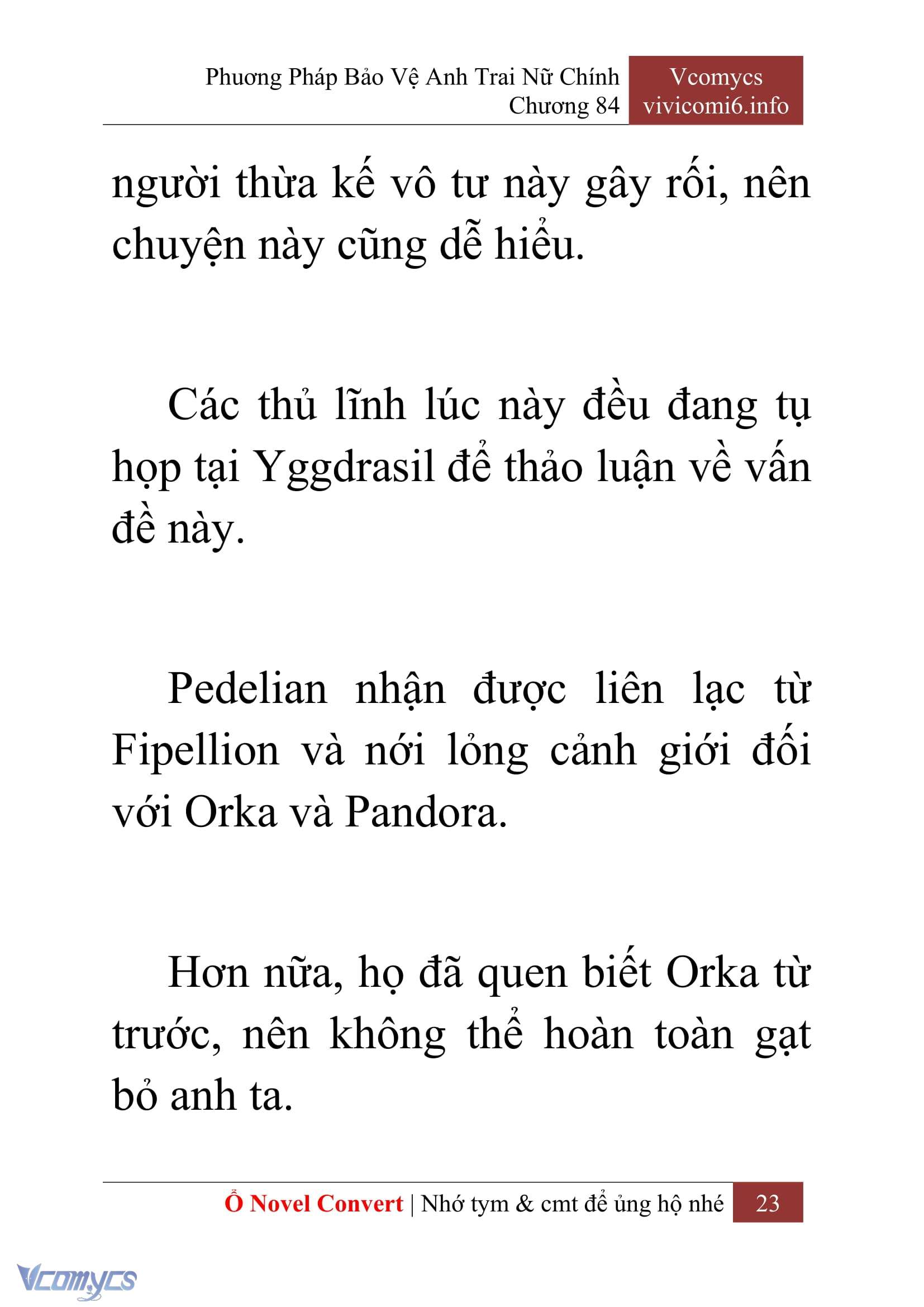 [Novel] Phương Pháp Bảo Vệ Anh Trai Nữ Chính Chap 84 - Trang 2