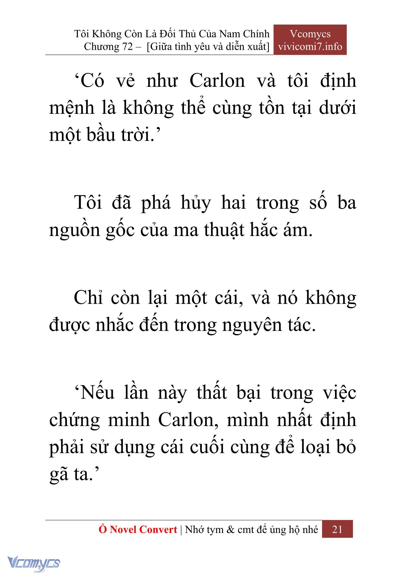 [Novel] Tôi Không Còn Là Đối Thủ Của Nam Chính Chap 72 - Trang 2