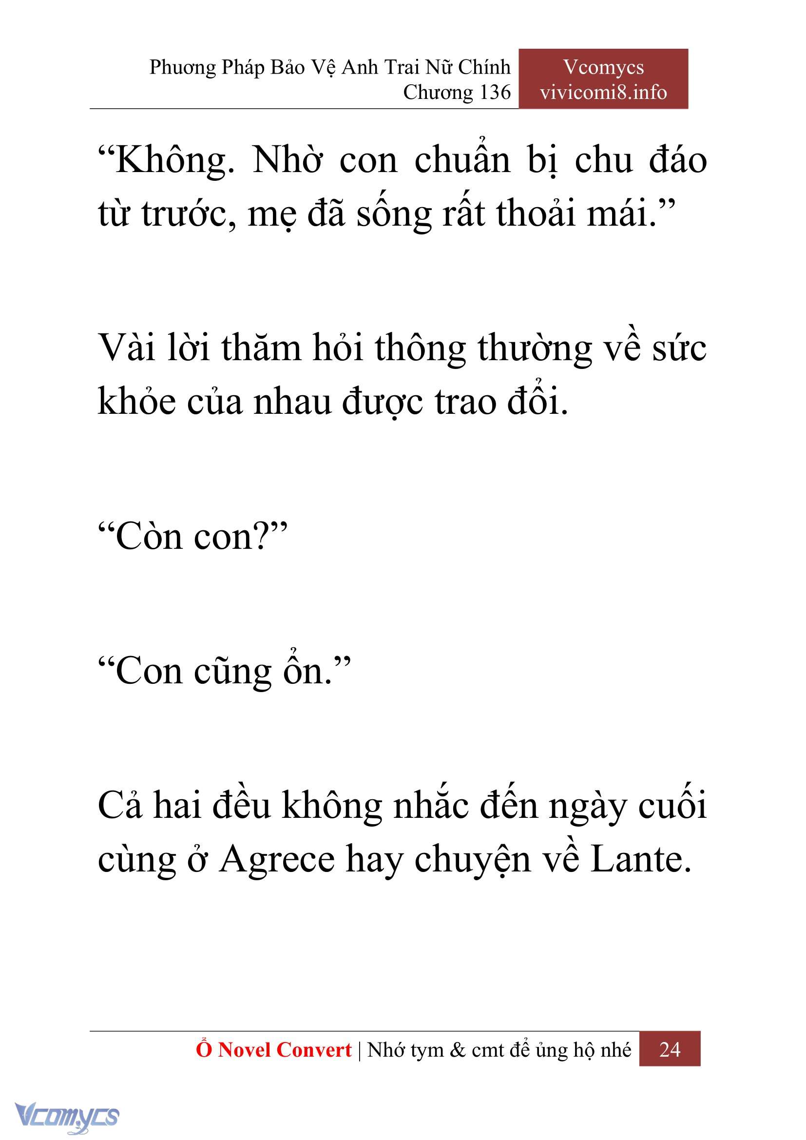 [Novel] Phương Pháp Bảo Vệ Anh Trai Nữ Chính Chap 136 - Next Chap 137
