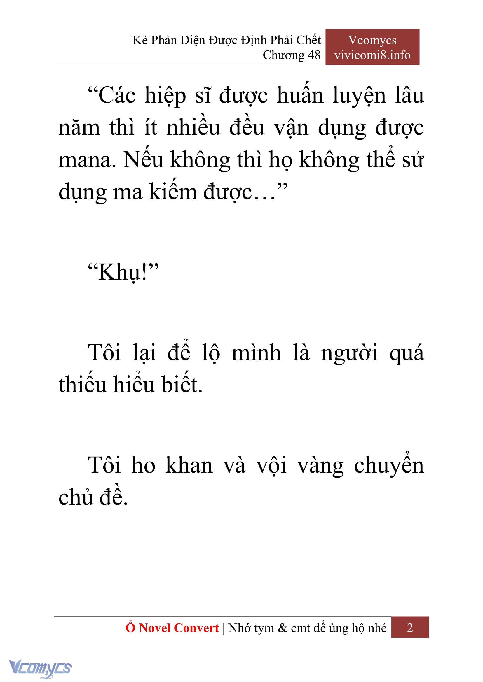 [Novel] Kẻ Phản Diện Được Định Phải Chết Chap 48 - Next 