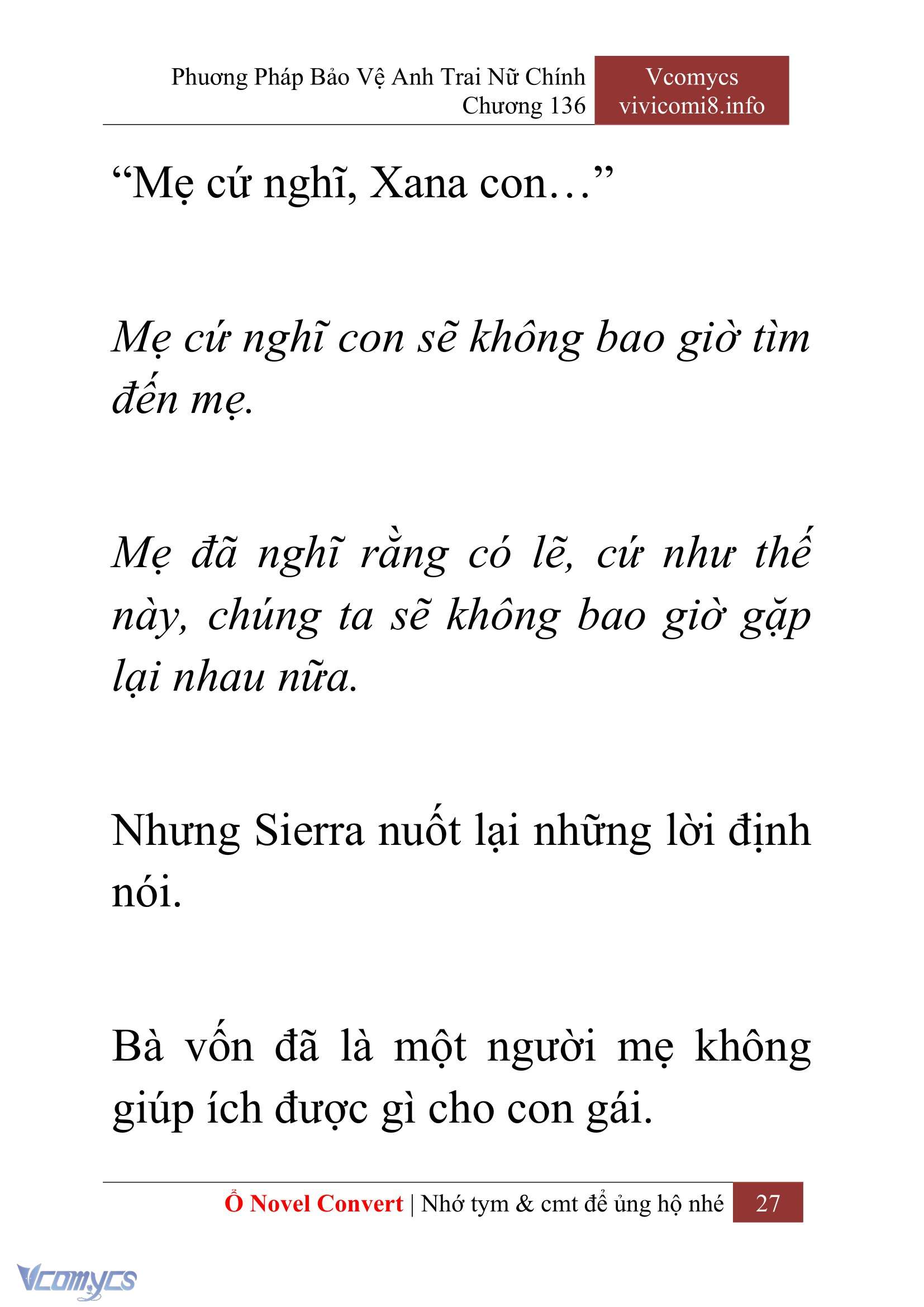[Novel] Phương Pháp Bảo Vệ Anh Trai Nữ Chính Chap 136 - Next Chap 137