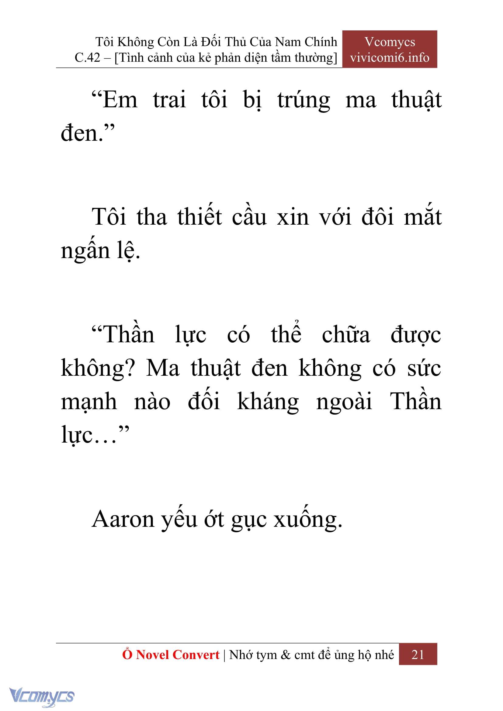 [Novel] Tôi Không Còn Là Đối Thủ Của Nam Chính Chap 42 - Next Chap 43