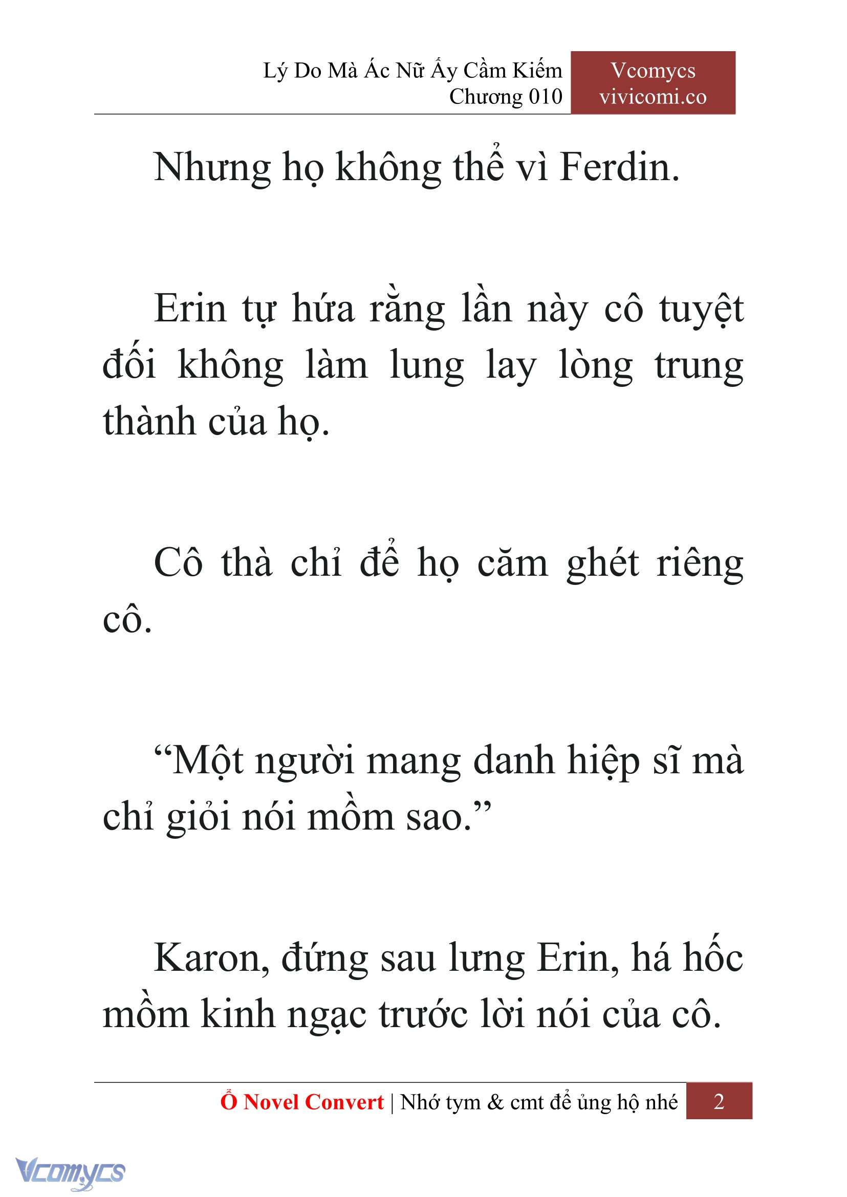 [Novel] Lý Do Mà Ác Nữ Ấy Cầm Kiếm Chap 10 - Next 