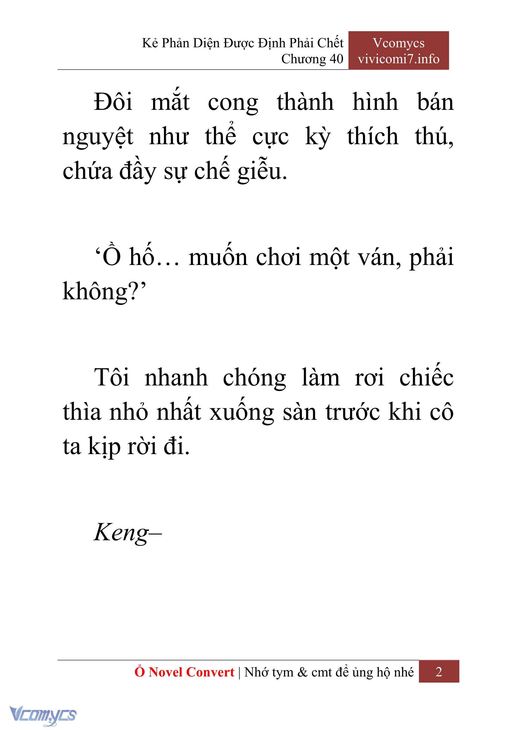 [Novel] Kẻ Phản Diện Được Định Phải Chết Chap 40 - Trang 2