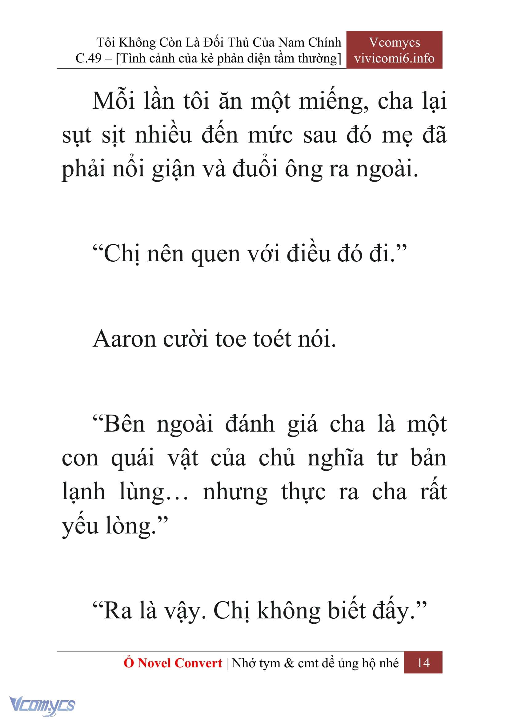 [Novel] Tôi Không Còn Là Đối Thủ Của Nam Chính Chap 49 - Next Chap 50