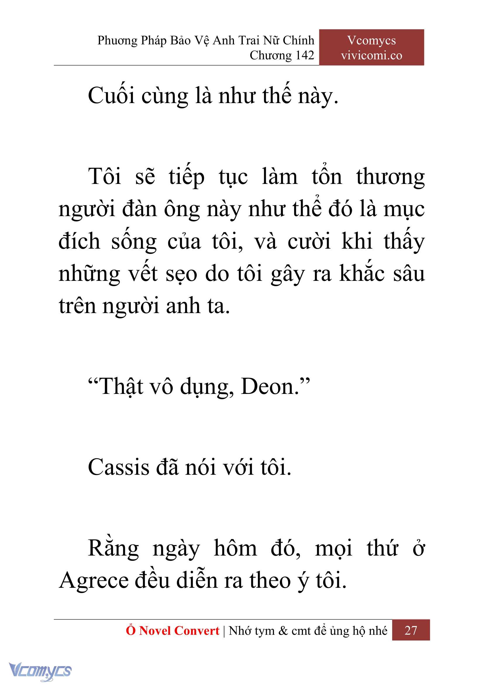 [Novel] Phương Pháp Bảo Vệ Anh Trai Nữ Chính Chap 142 - Next 