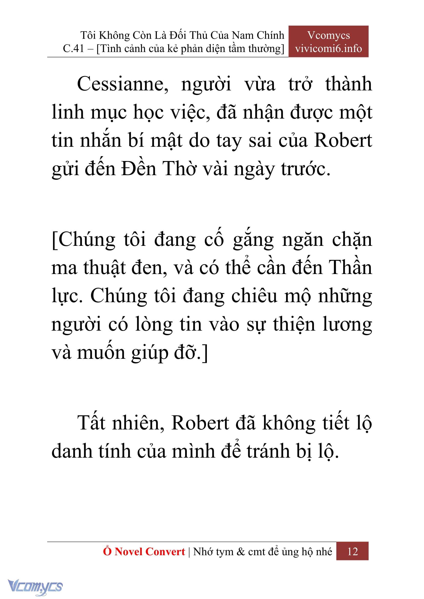 [Novel] Tôi Không Còn Là Đối Thủ Của Nam Chính Chap 41 - Next Chap 42