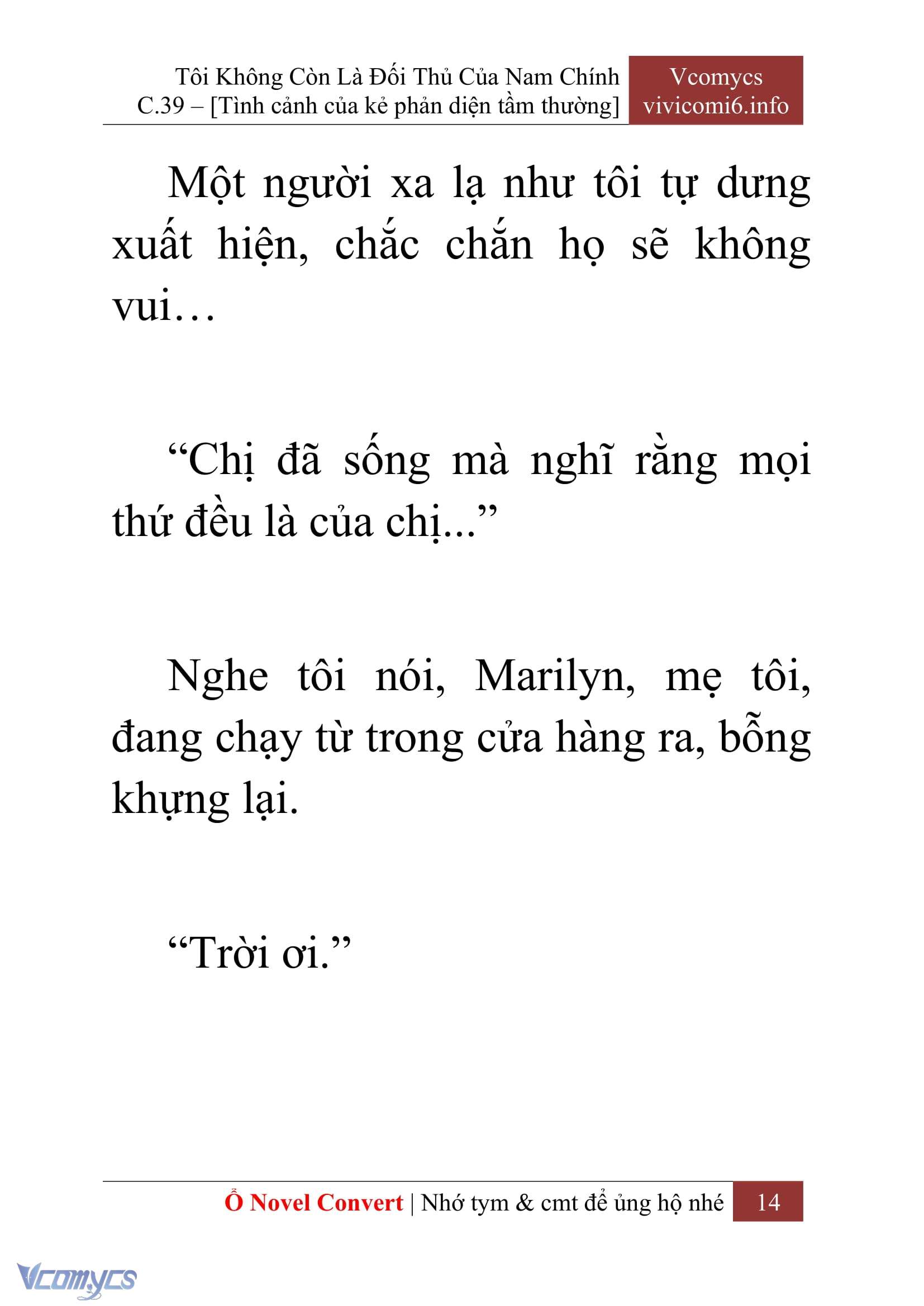 [Novel] Tôi Không Còn Là Đối Thủ Của Nam Chính Chap 39 - Next Chap 40