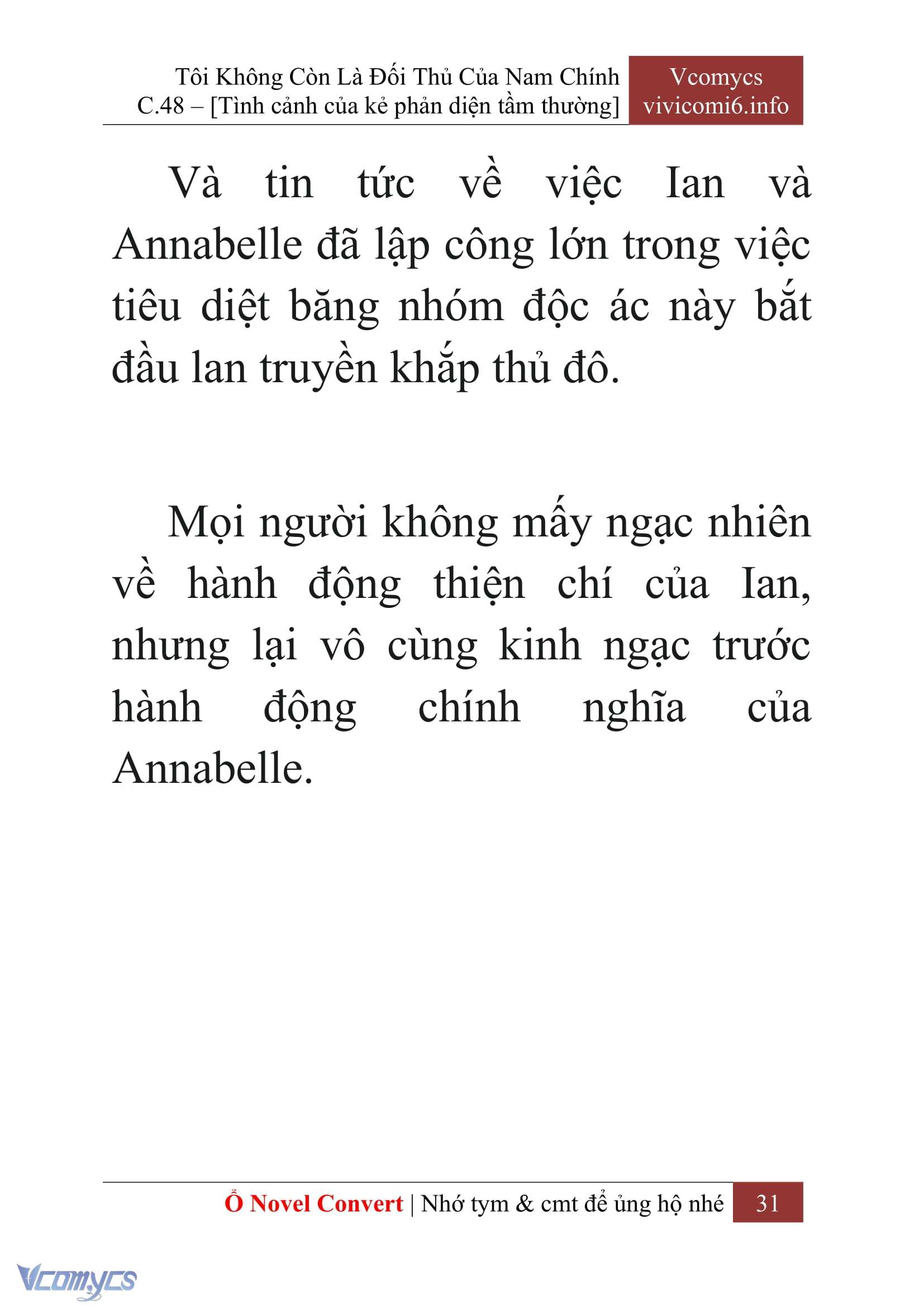 [Novel] Tôi Không Còn Là Đối Thủ Của Nam Chính Chap 48 - Next Chap 49
