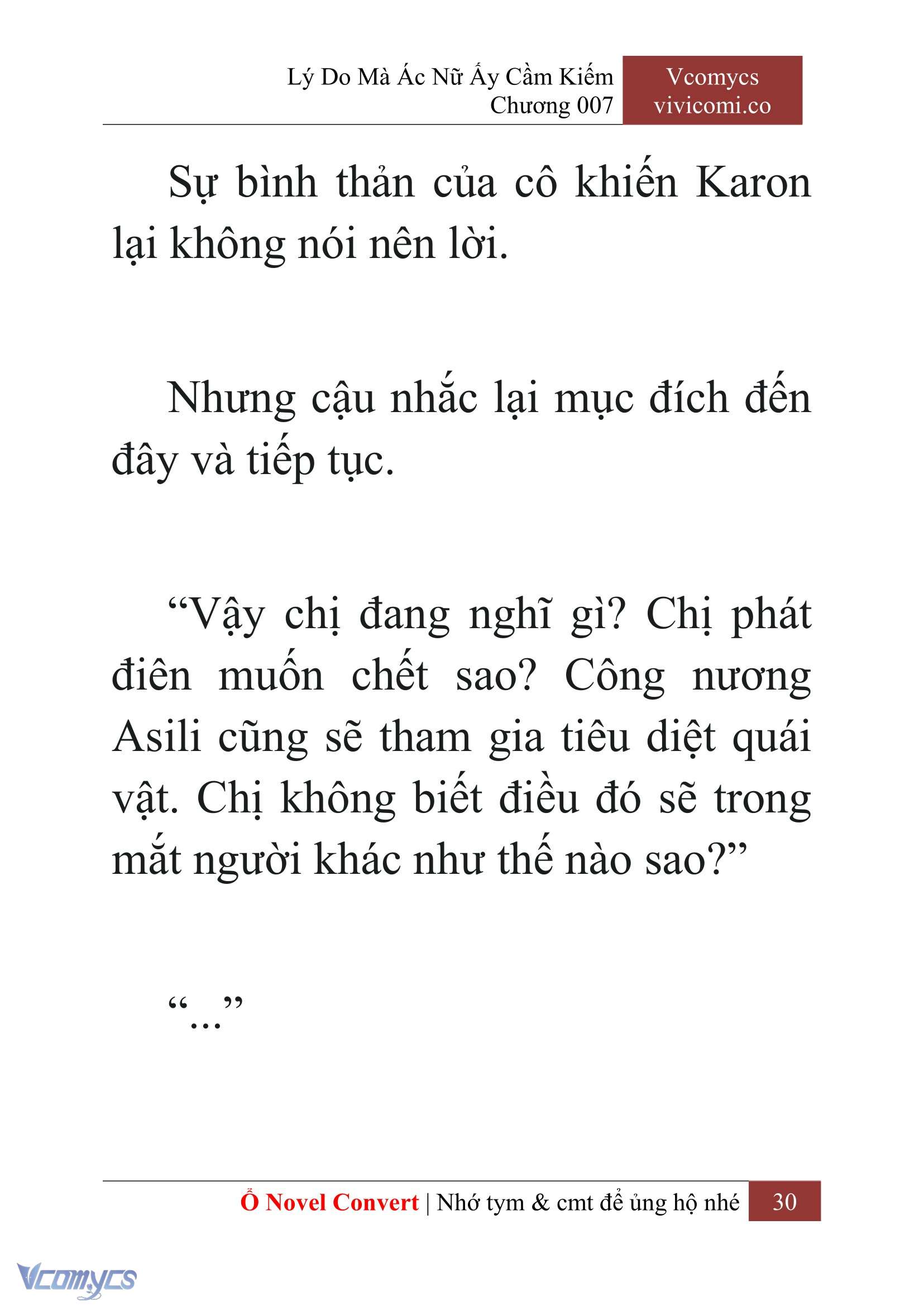 [Novel] Lý Do Mà Ác Nữ Ấy Cầm Kiếm Chap 7 - Next Chap 8