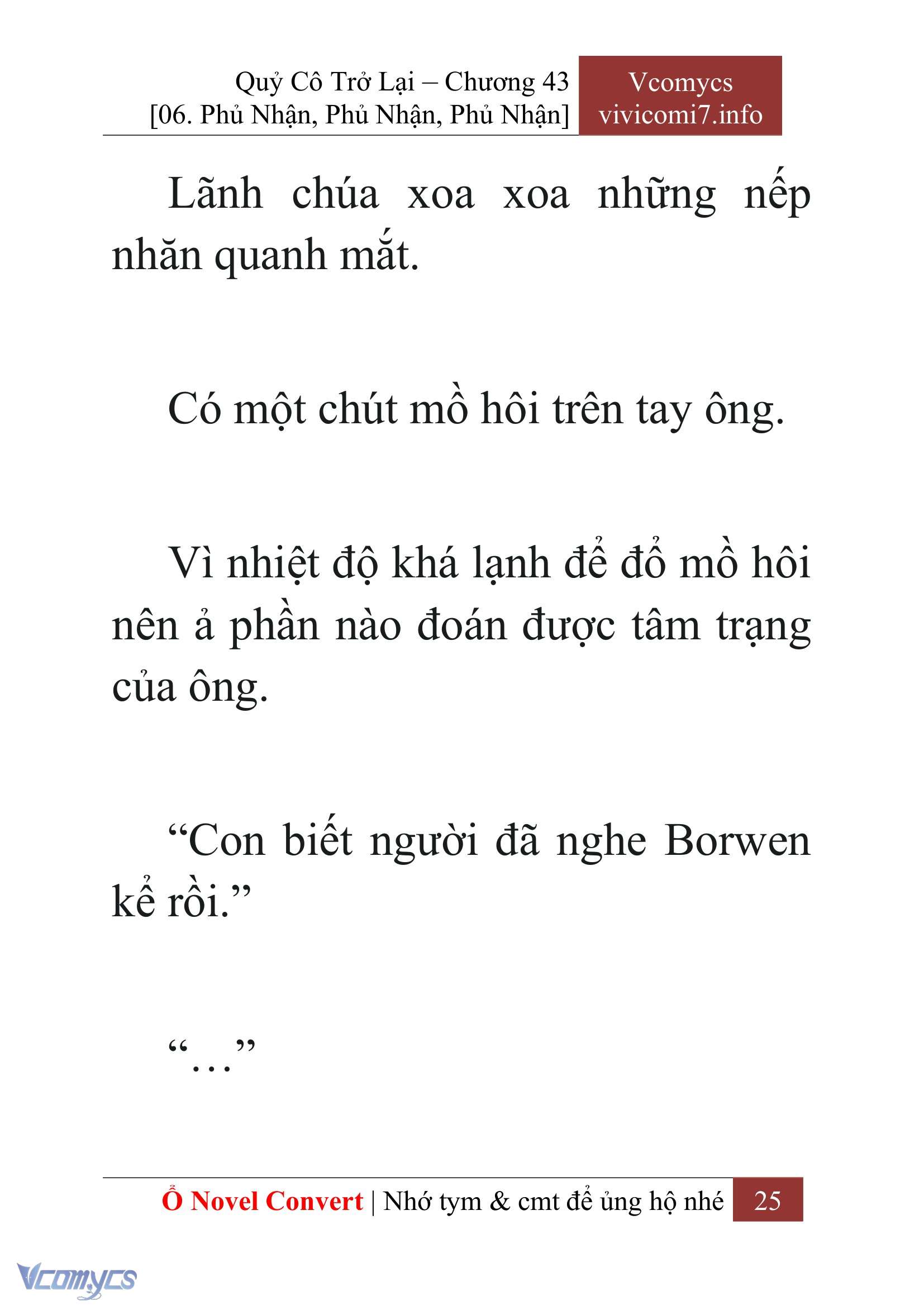 [Novel] Quý Cô Trở Lại Chap 43 - Trang 2