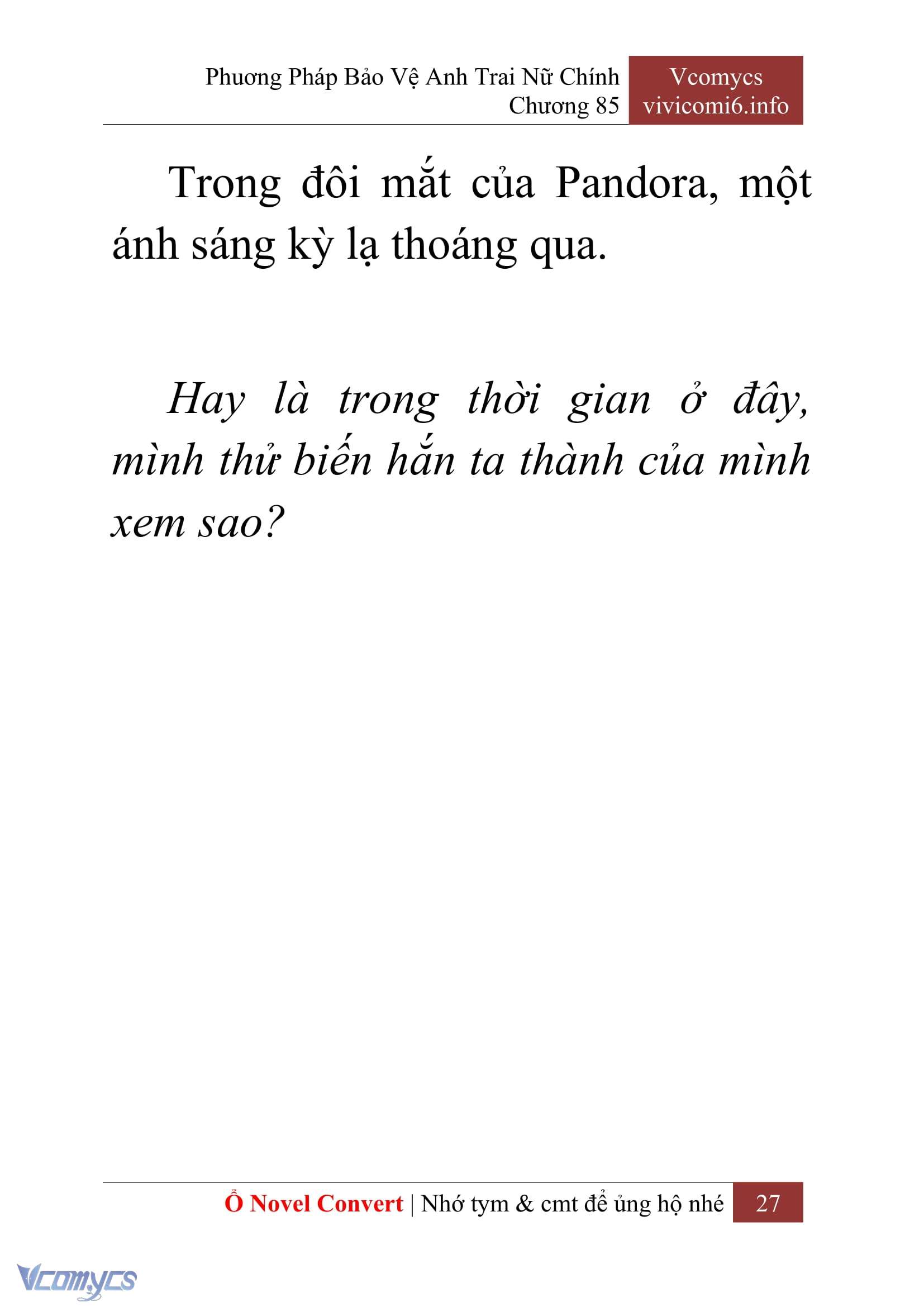 [Novel] Phương Pháp Bảo Vệ Anh Trai Nữ Chính Chap 85 - Trang 2