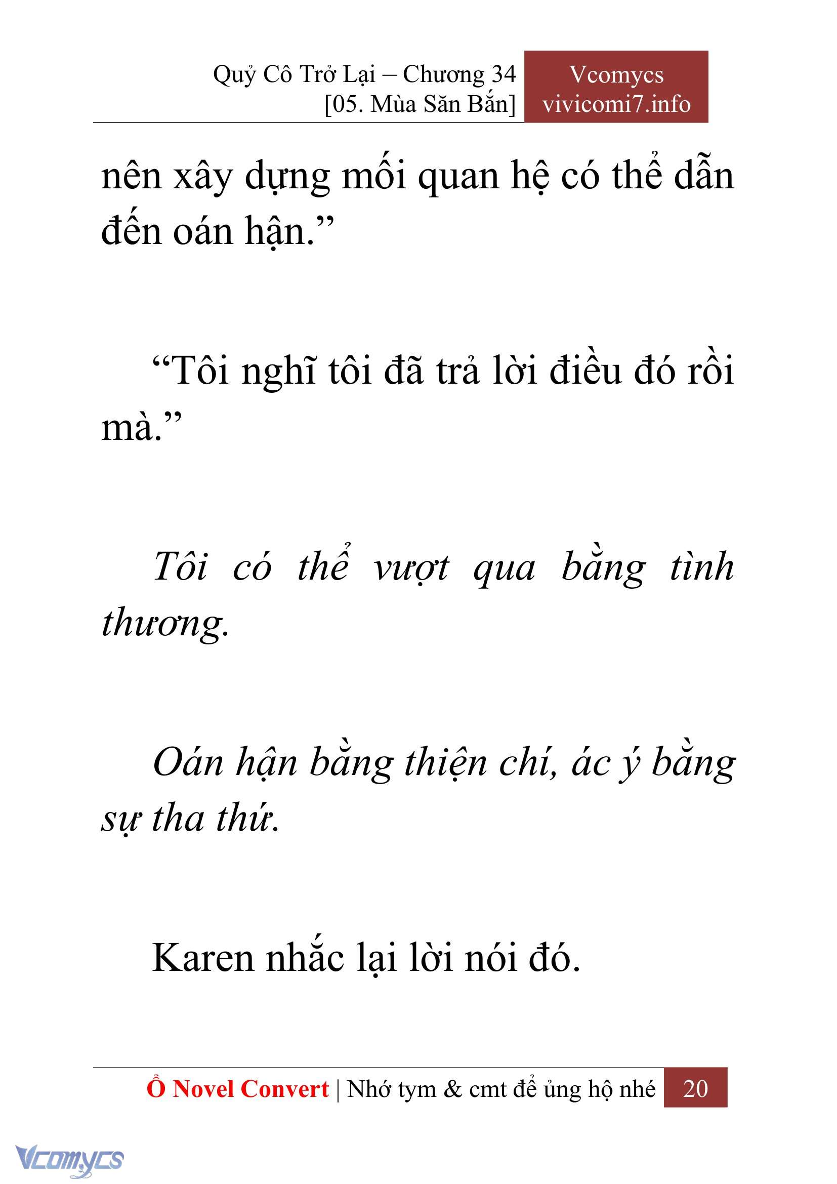 [Novel] Quý Cô Trở Lại Chap 34 - Trang 2