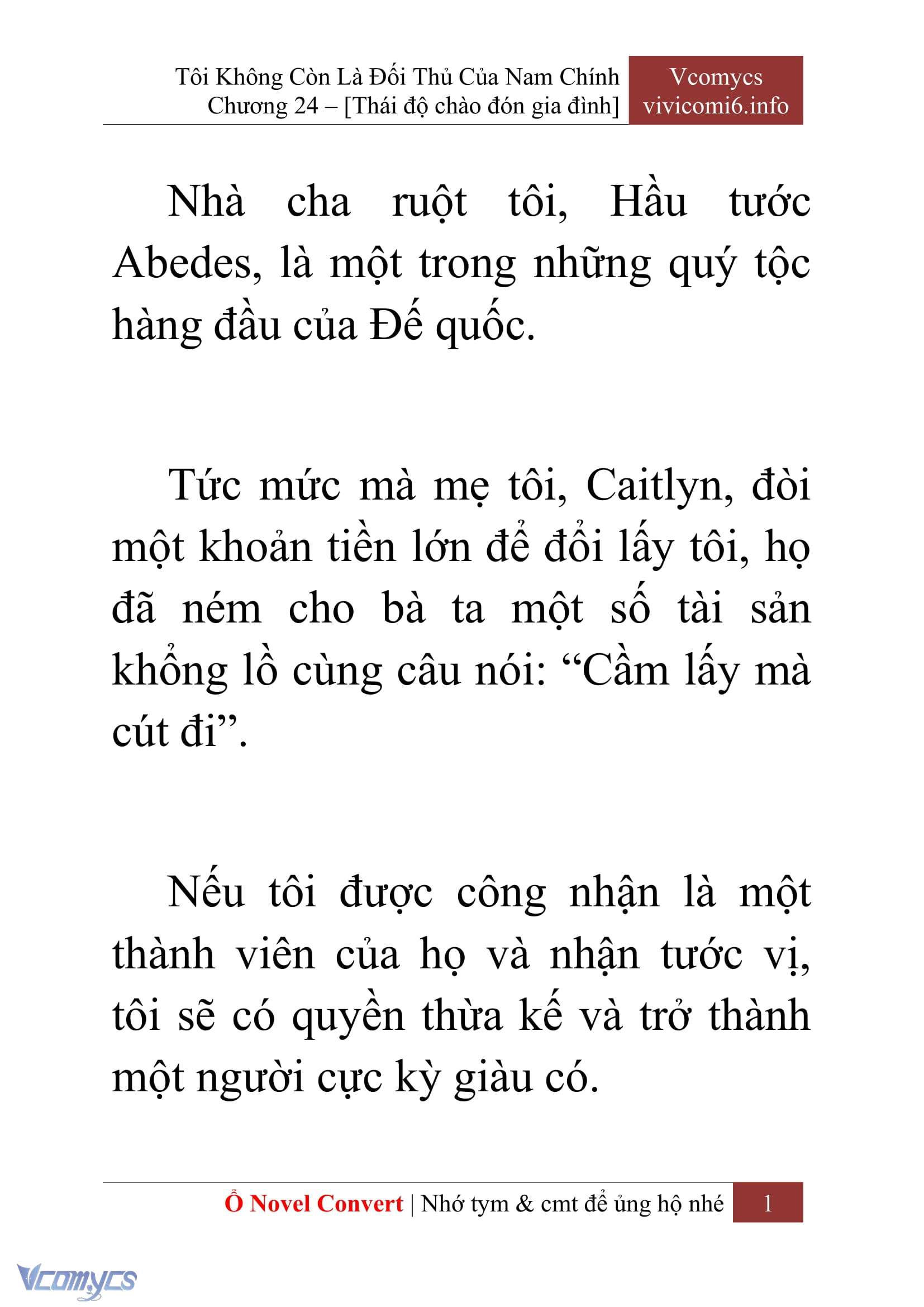 [Novel] Tôi Không Còn Là Đối Thủ Của Nam Chính Chap 24 - Trang 2