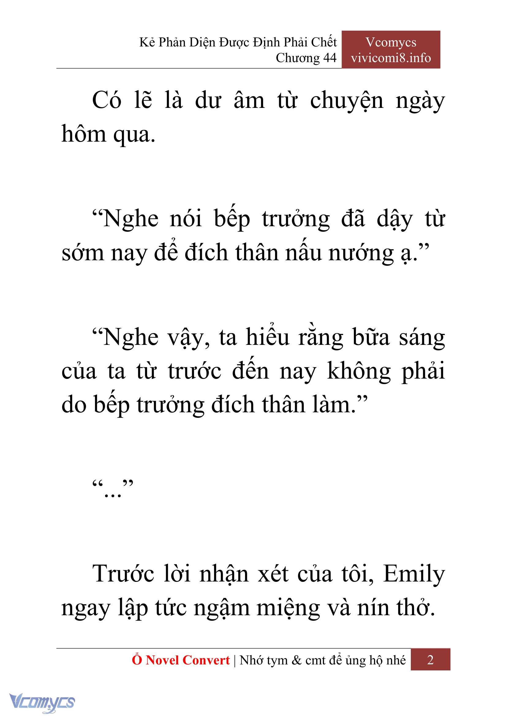 [Novel] Kẻ Phản Diện Được Định Phải Chết Chap 44 - Trang 2