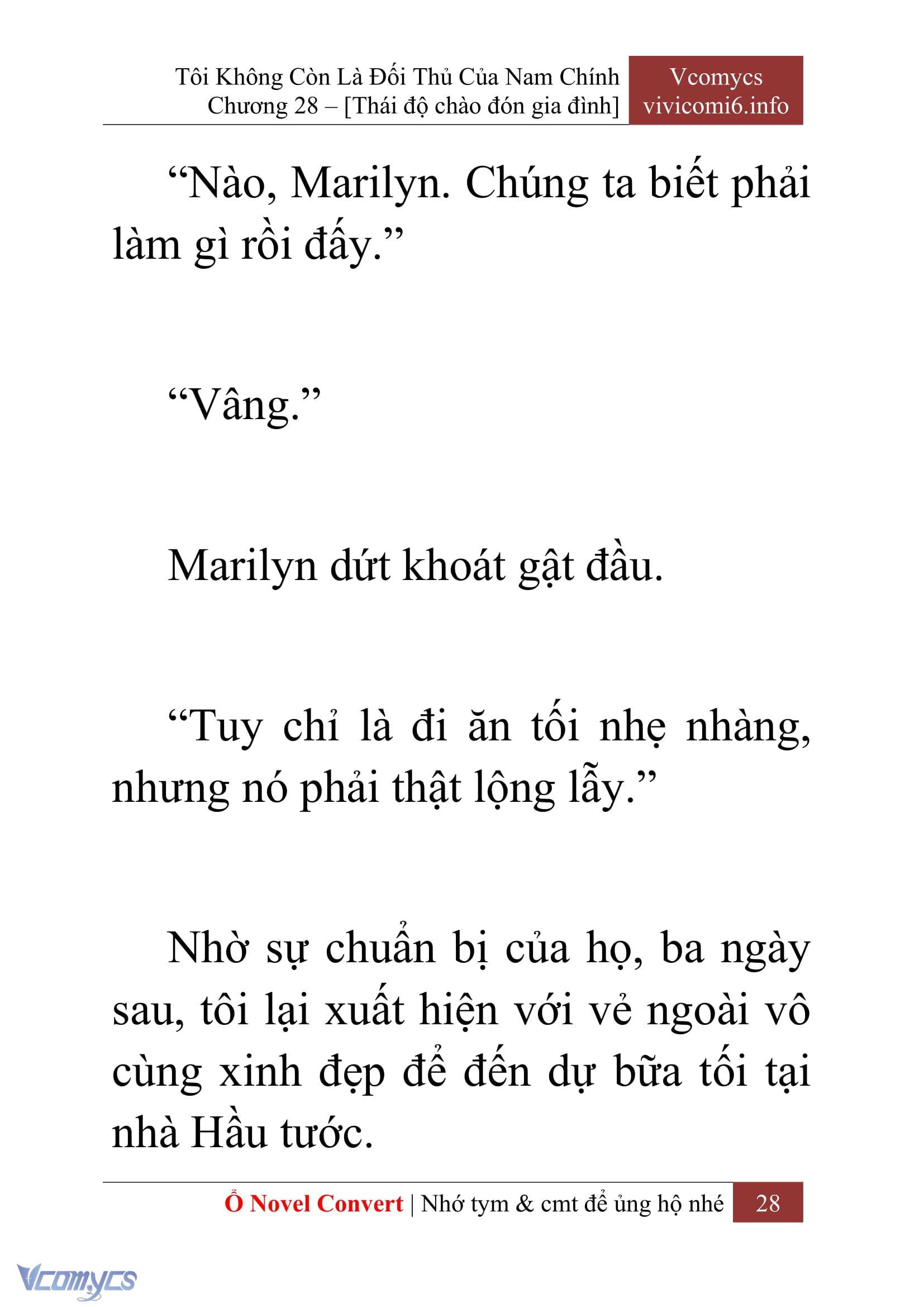 [Novel] Tôi Không Còn Là Đối Thủ Của Nam Chính Chap 28 - Trang 2