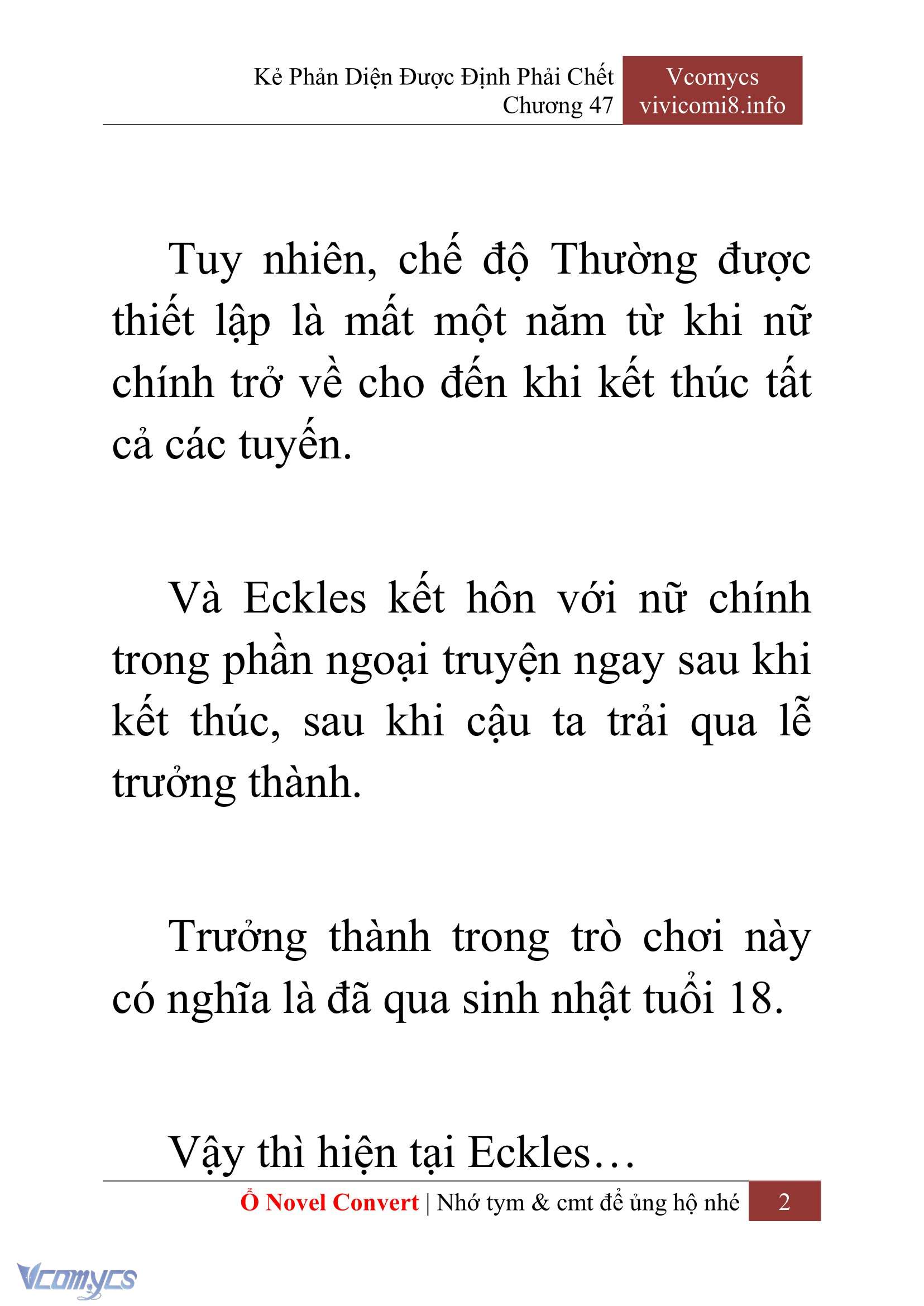 [Novel] Kẻ Phản Diện Được Định Phải Chết Chap 47 - Next Chap 48