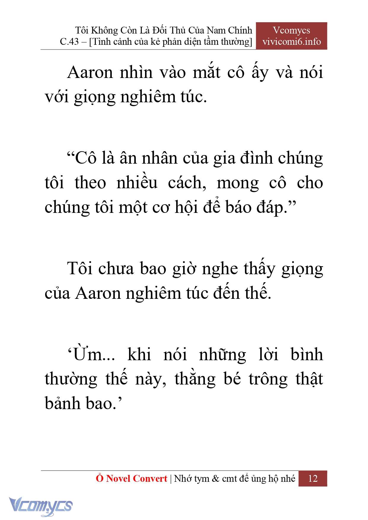 [Novel] Tôi Không Còn Là Đối Thủ Của Nam Chính Chap 43 - Next Chap 44