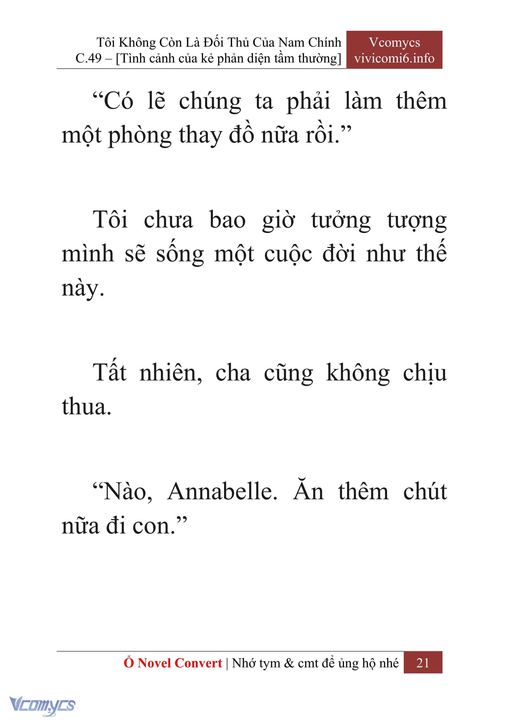 [Novel] Tôi Không Còn Là Đối Thủ Của Nam Chính Chap 49 - Next Chap 50