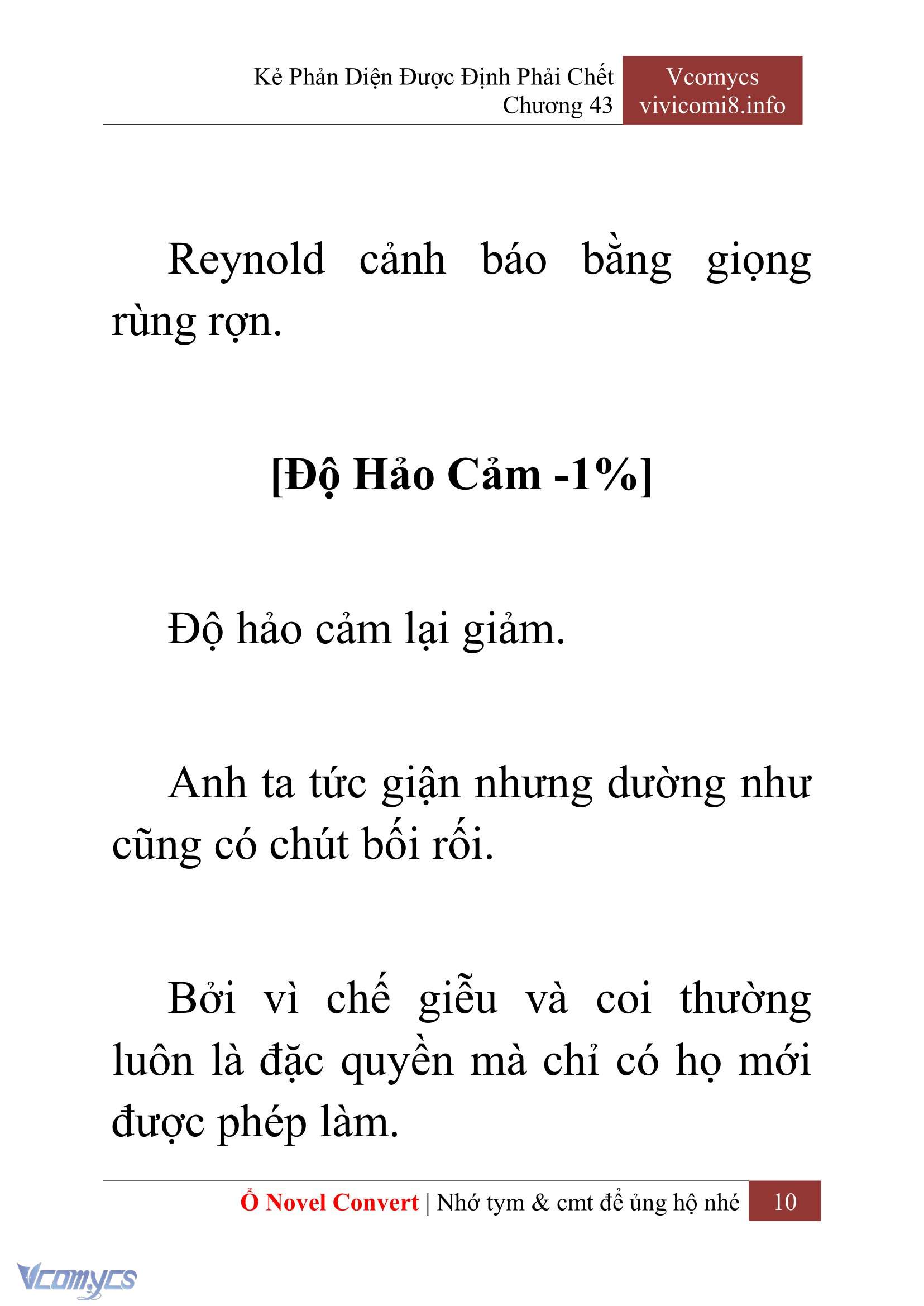 [Novel] Kẻ Phản Diện Được Định Phải Chết Chap 43 - Trang 2