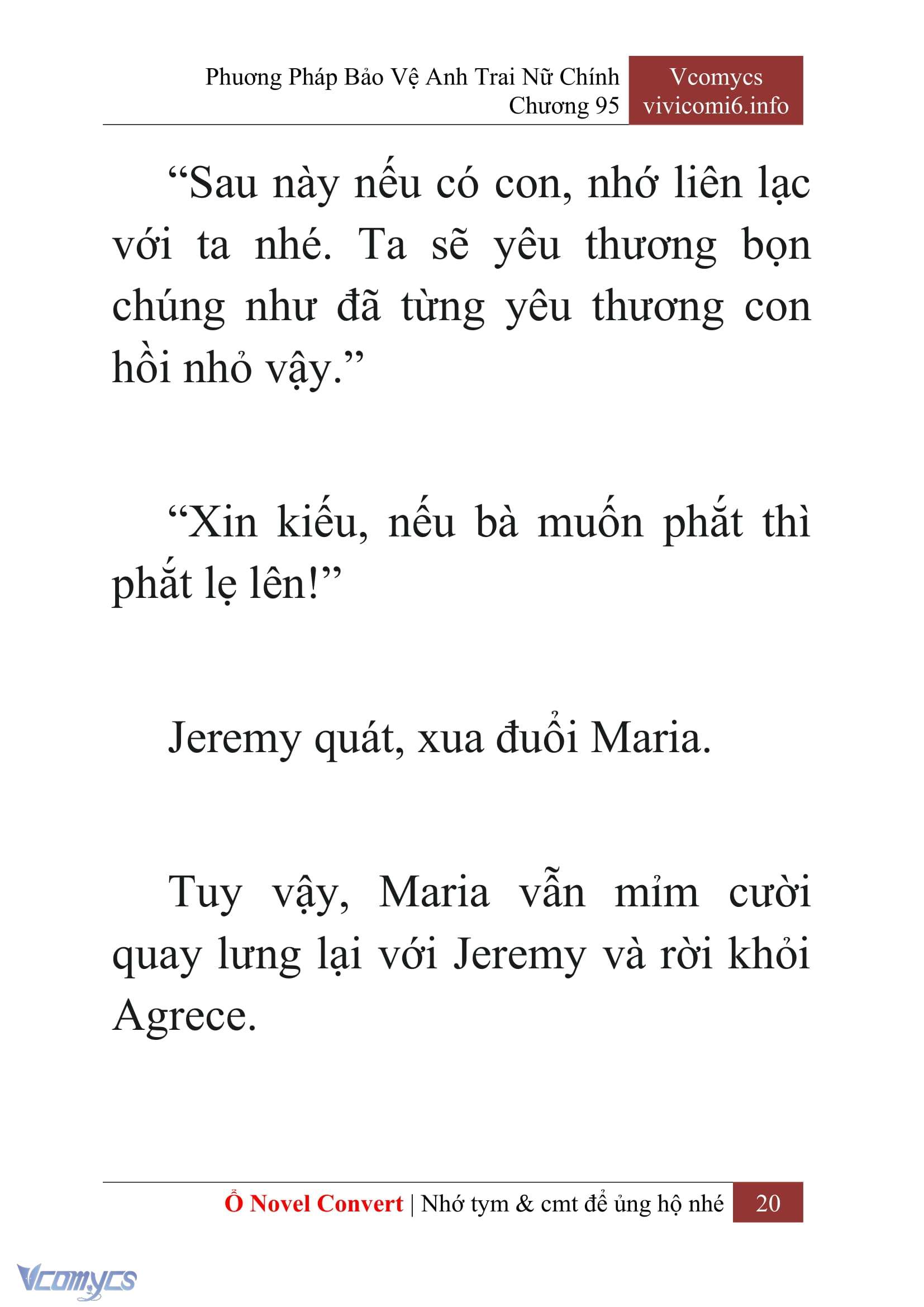 [Novel] Phương Pháp Bảo Vệ Anh Trai Nữ Chính Chap 95 - Next Chap 96