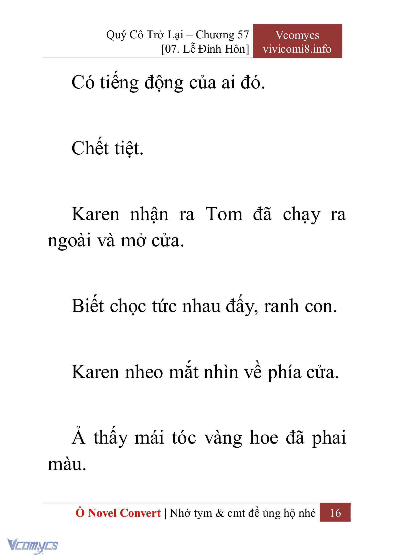 [Novel] Quý Cô Trở Lại Chap 57 - Next 