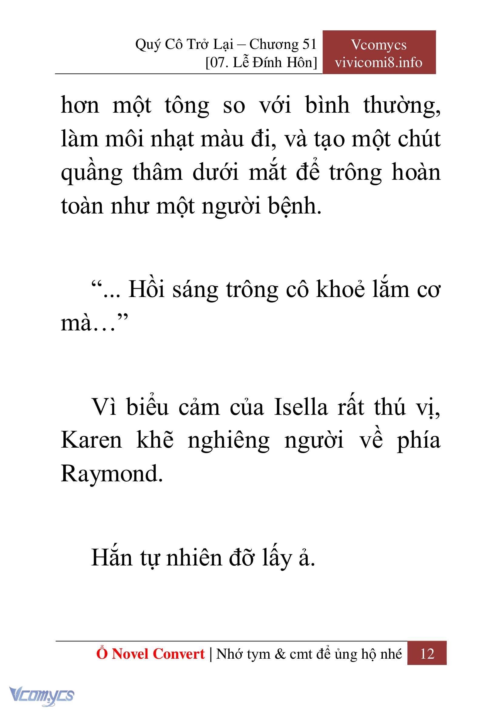 [Novel] Quý Cô Trở Lại Chap 51 - Next Chap 52