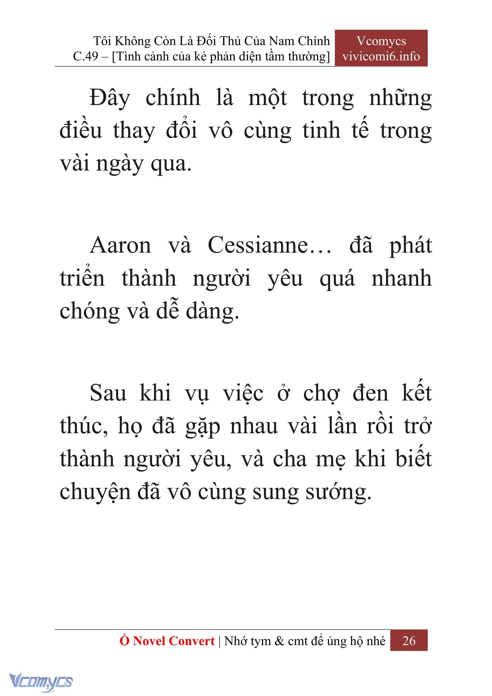 [Novel] Tôi Không Còn Là Đối Thủ Của Nam Chính Chap 49 - Next Chap 50