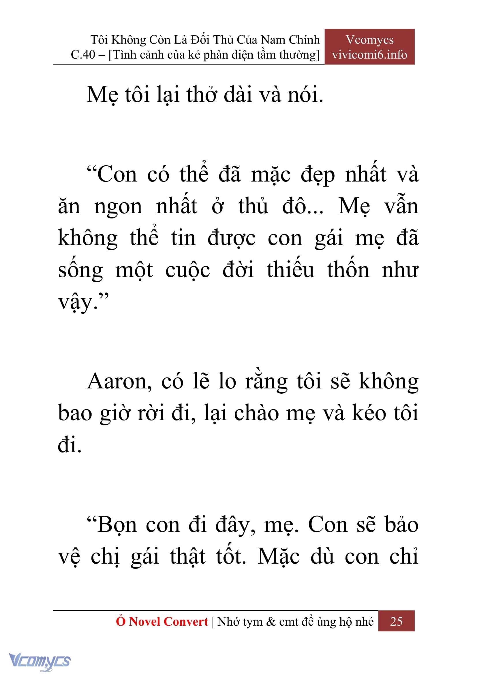 [Novel] Tôi Không Còn Là Đối Thủ Của Nam Chính Chap 40 - Next Chap 41