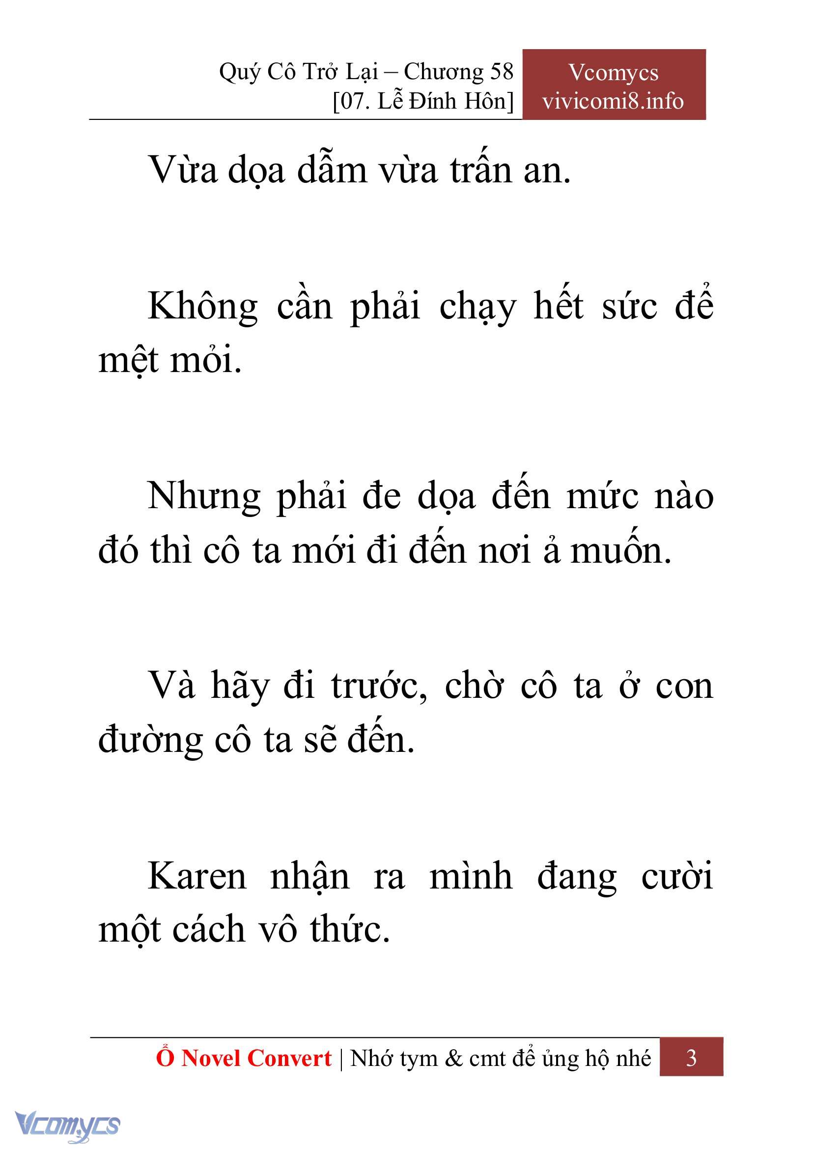 [Novel] Quý Cô Trở Lại Chap 58 - Next 