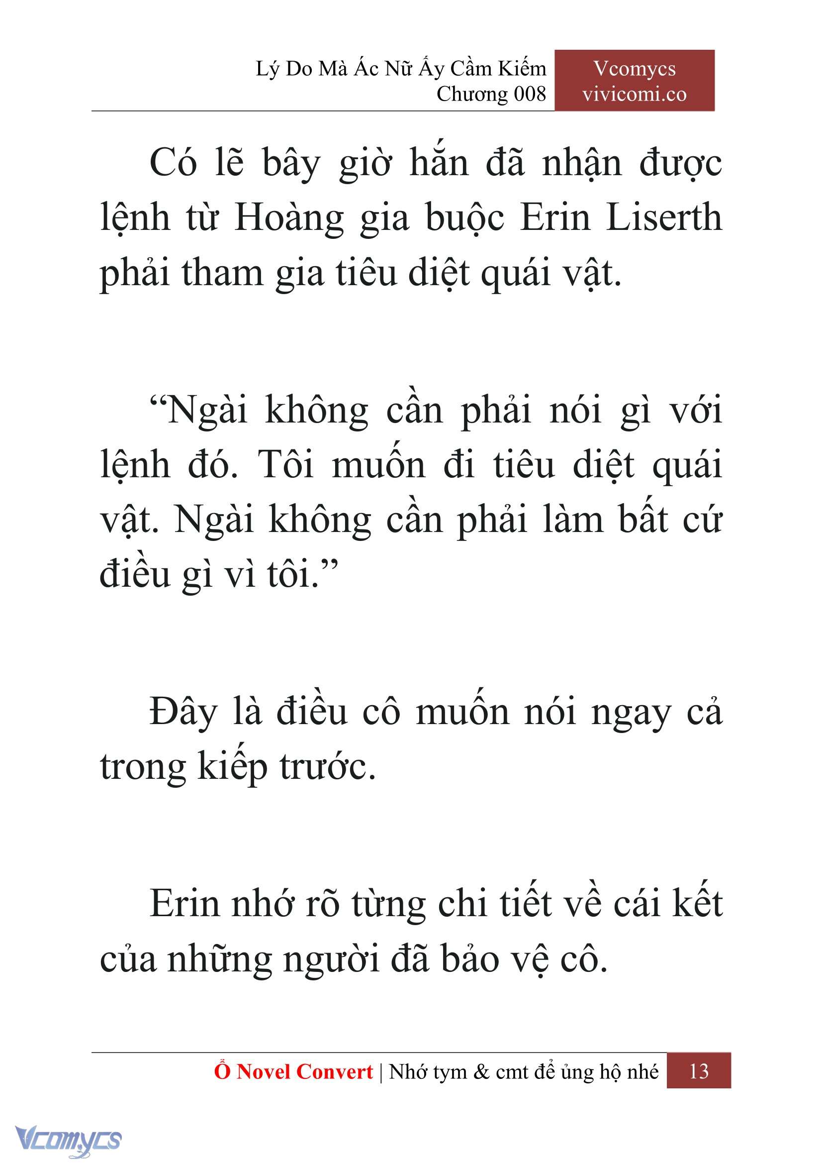 [Novel] Lý Do Mà Ác Nữ Ấy Cầm Kiếm Chap 8 - Next Chap 9