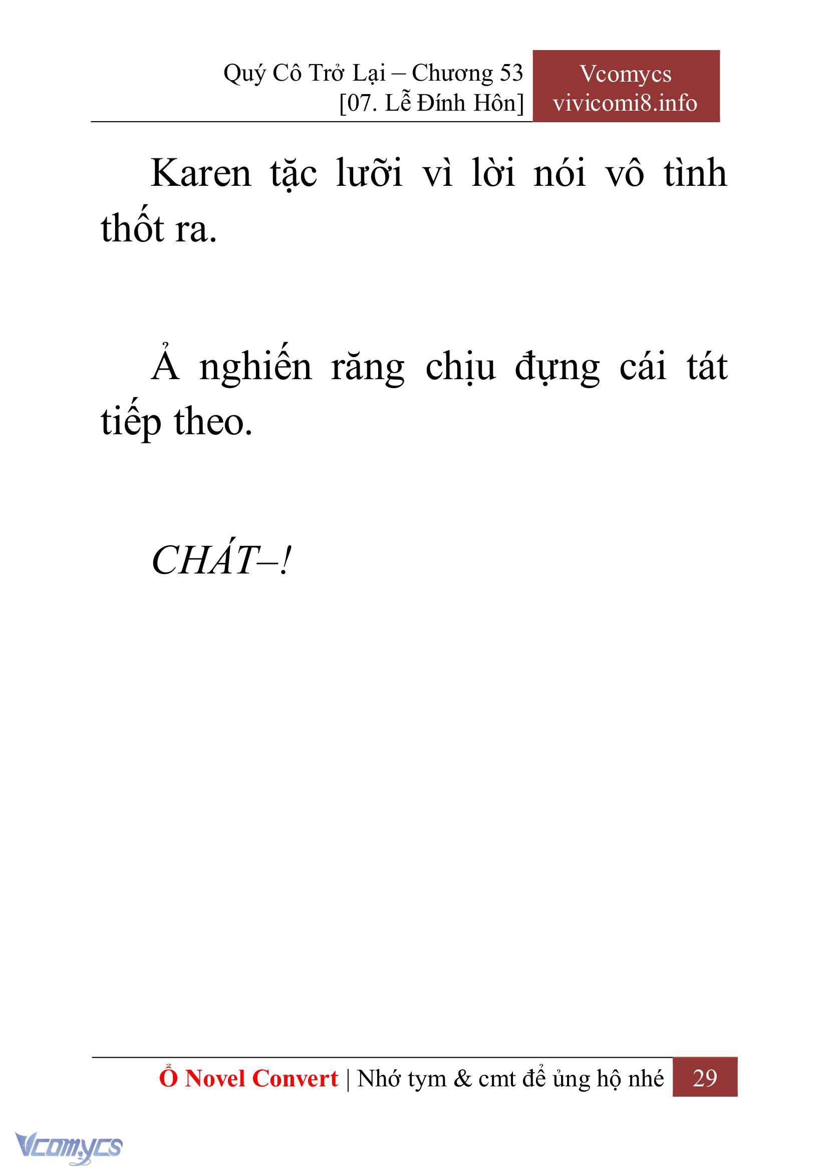 [Novel] Quý Cô Trở Lại Chap 53 - Next Chap 54