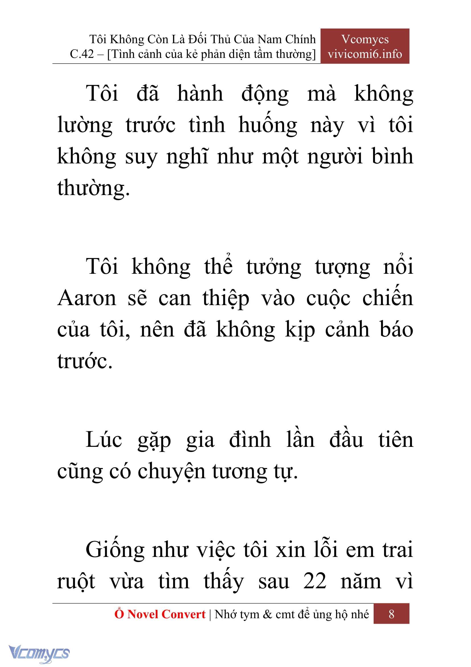 [Novel] Tôi Không Còn Là Đối Thủ Của Nam Chính Chap 42 - Next Chap 43