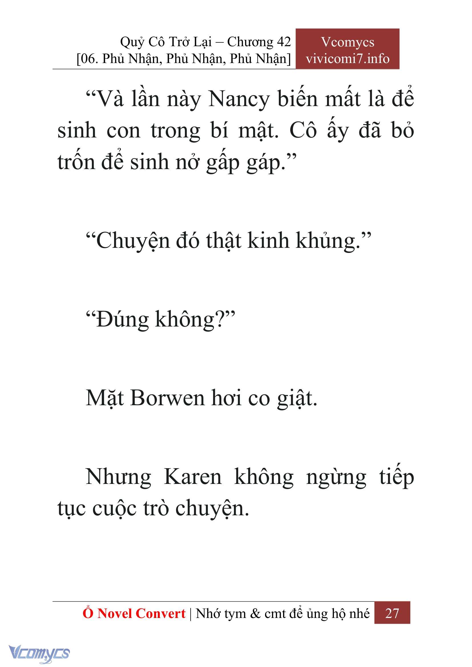[Novel] Quý Cô Trở Lại Chap 42 - Trang 2