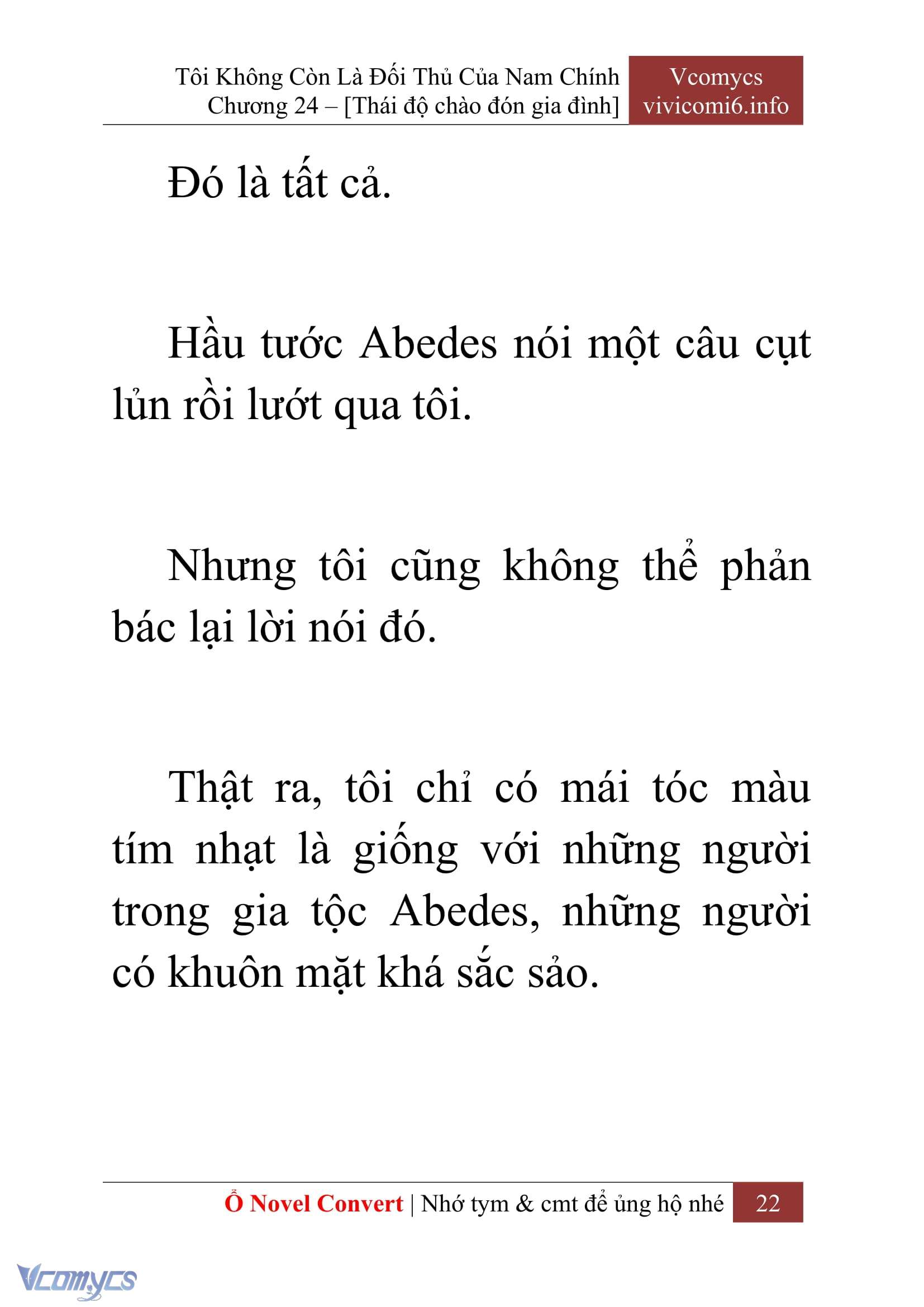 [Novel] Tôi Không Còn Là Đối Thủ Của Nam Chính Chap 24 - Trang 2