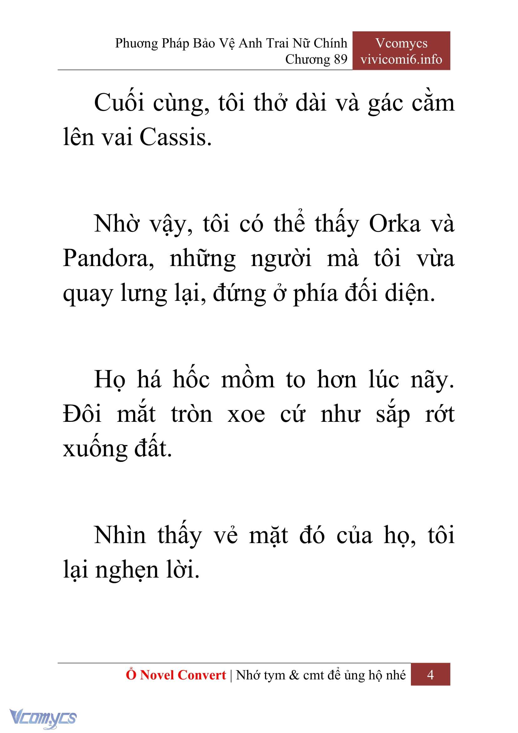 [Novel] Phương Pháp Bảo Vệ Anh Trai Nữ Chính Chap 89 - Next Chap 90