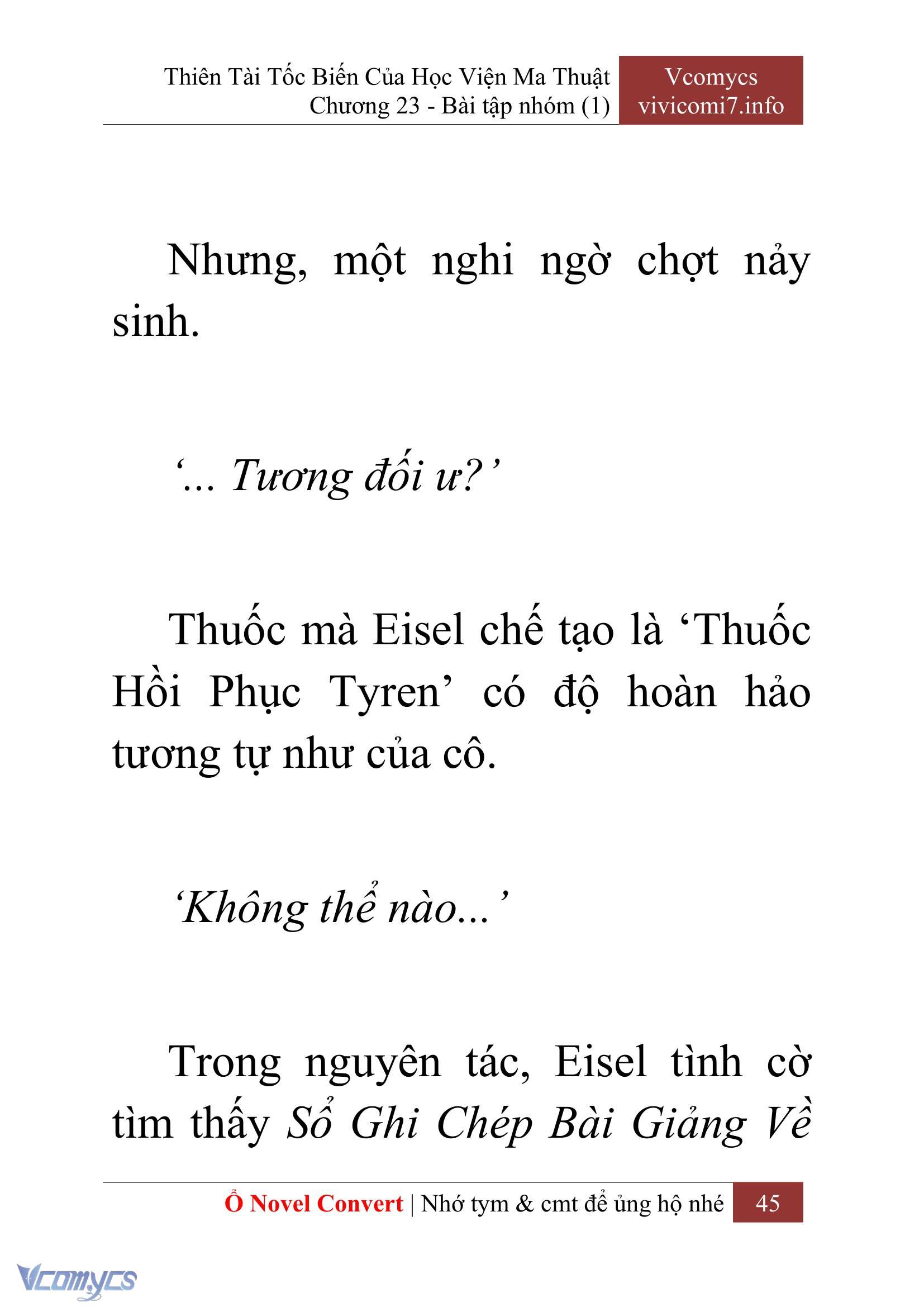 [Novel] Thiên Tài Tốc Biến Của Học Viện Ma Thuật Chap 23 - Next 