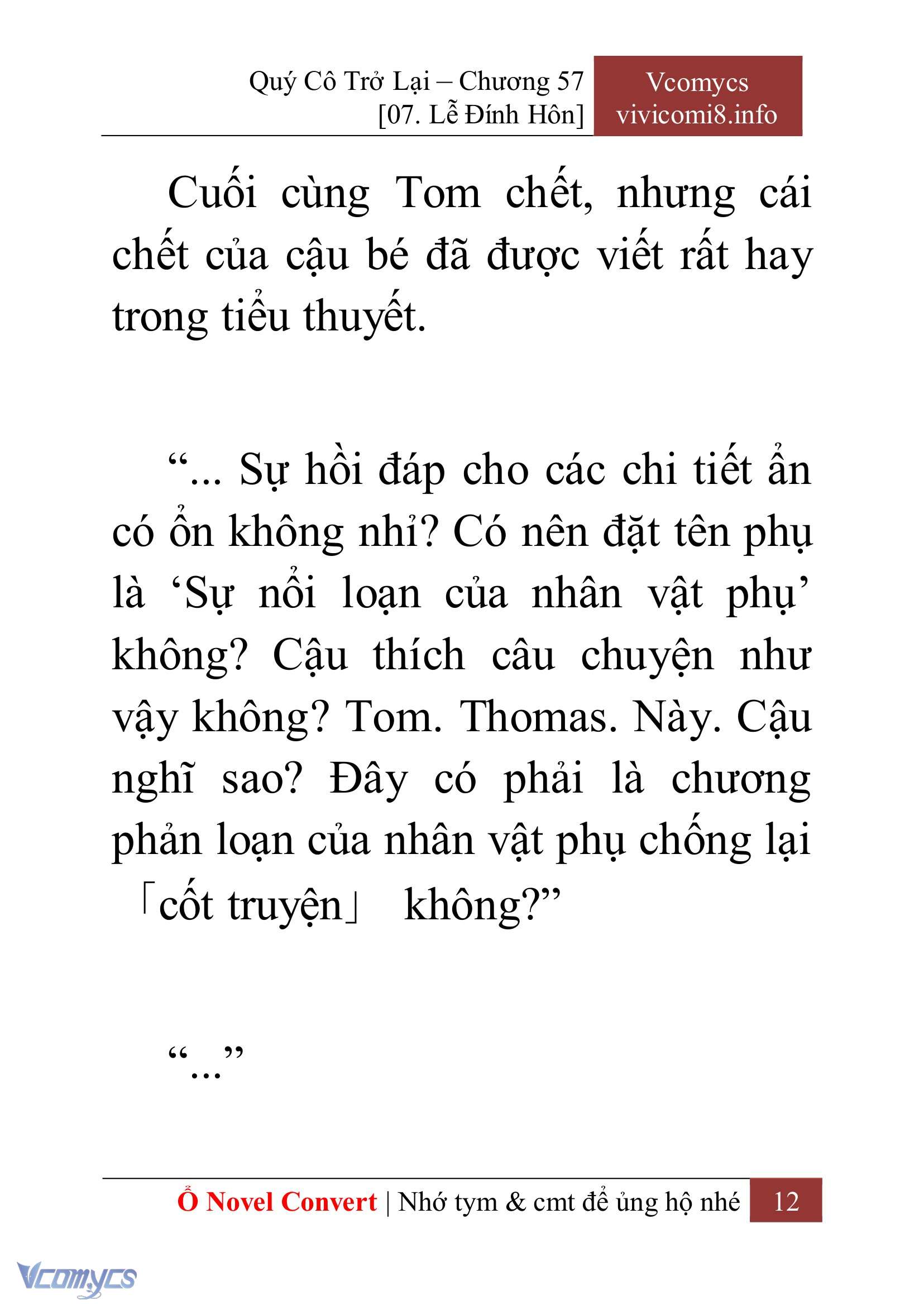 [Novel] Quý Cô Trở Lại Chap 57 - Next 