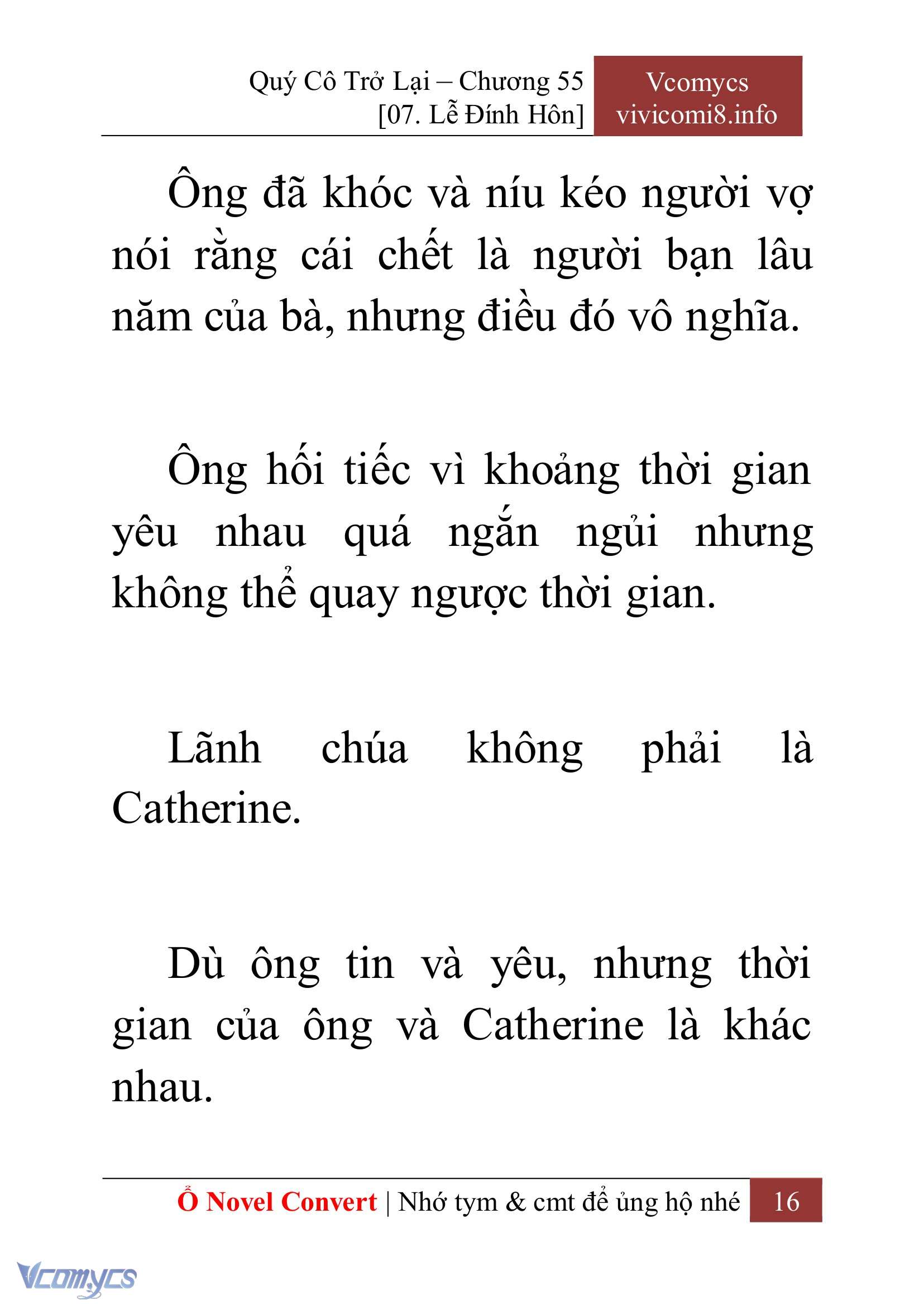 [Novel] Quý Cô Trở Lại Chap 55 - Next 