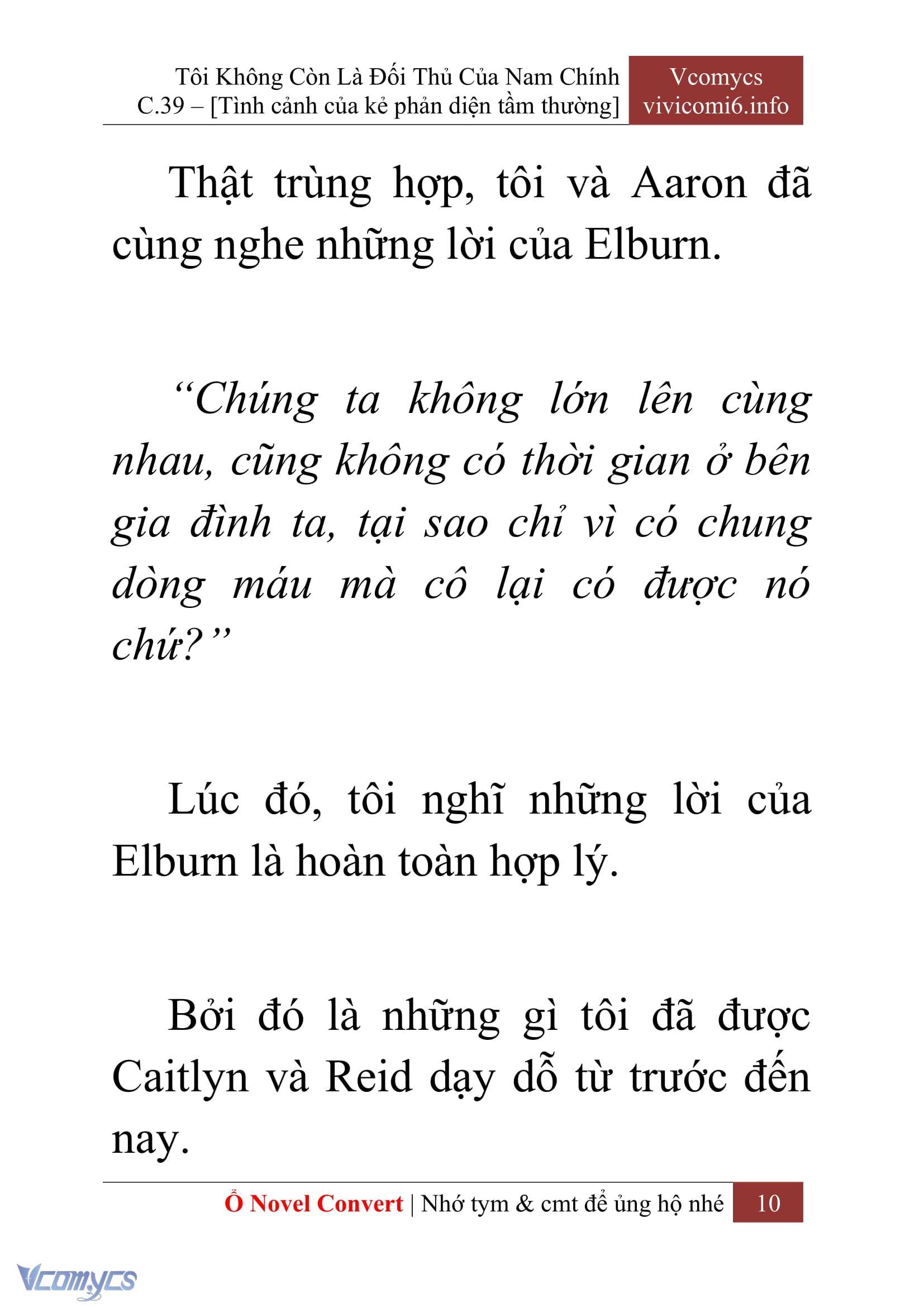 [Novel] Tôi Không Còn Là Đối Thủ Của Nam Chính Chap 39 - Next Chap 40